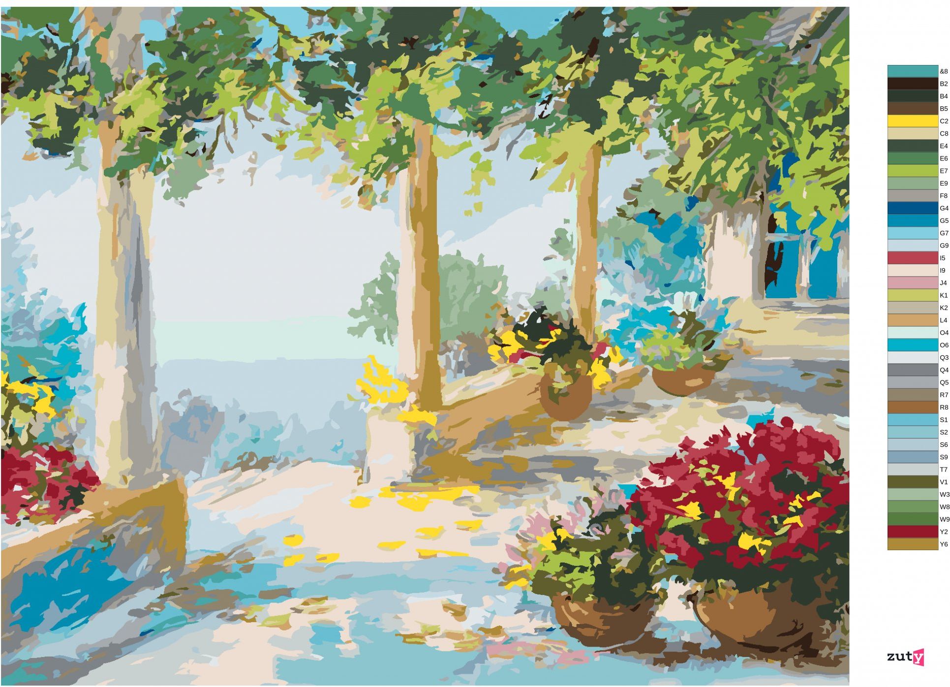 zuty Malování podle čísel - TERASA U MOŘE - Rozměr: 40x50 cm, Rámování: Varianta: vypnuté plátno na rám - obrázek 10