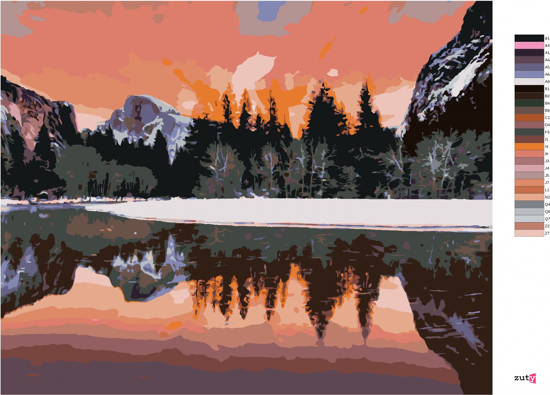 zuty Malování podle čísel - KRAJINA YOSEMITSKÉHO NÁRODNÍHO PARKU V KALIFORNII - Rozměr: 40x50 cm, Rámování: Varianta: vypnuté plátno na rám - obrázek 8