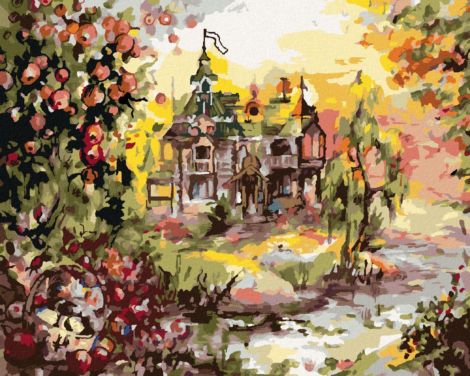 zuty Malování podle čísel - POHÁDKOVÝ DŮM - Rozměr: 40x50 cm, Rámování: Varianta: vypnuté plátno na rám - obrázek 1