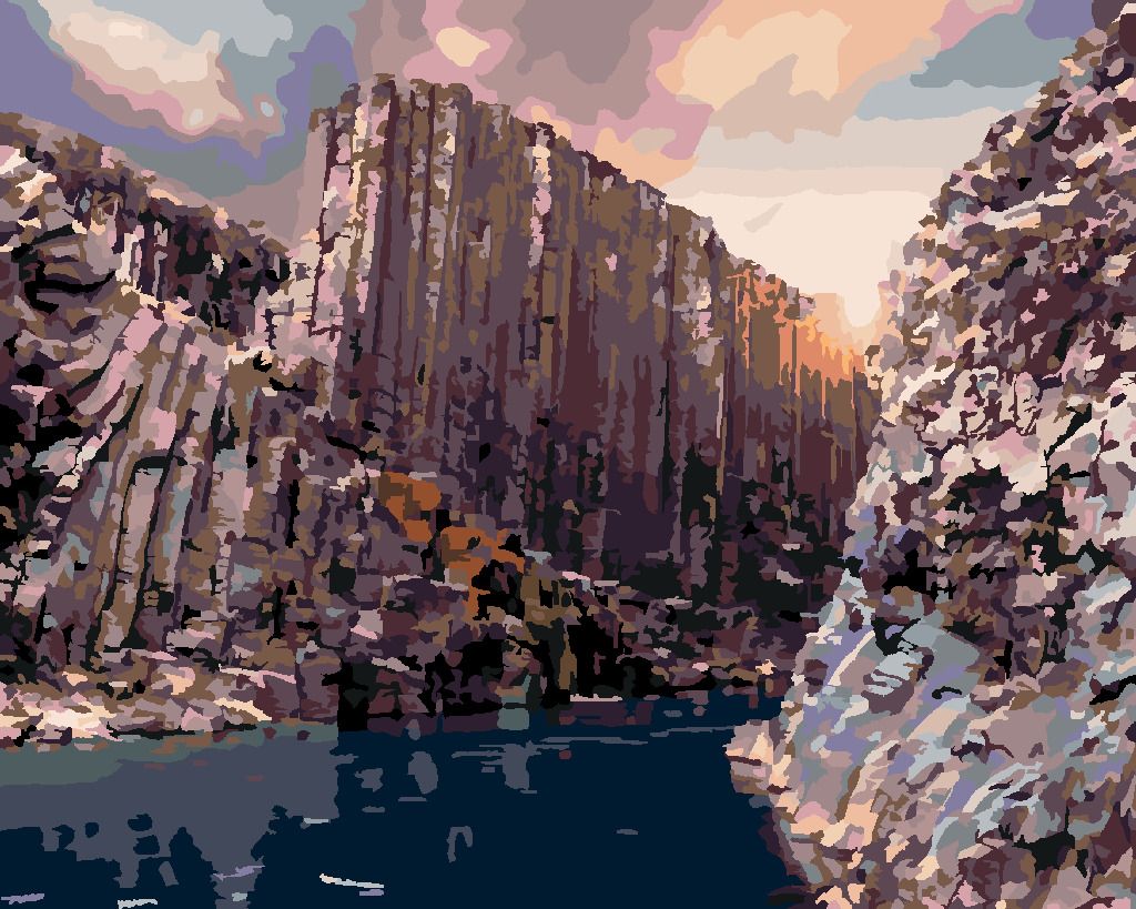 zuty Malování podle čísel - ÚŽASNÁ KRAJINA NA ISLANDU - Rozměr: 40x50 cm, Rámování: Varianta: bez rámu a bez vypnutí plátna - obrázek 2