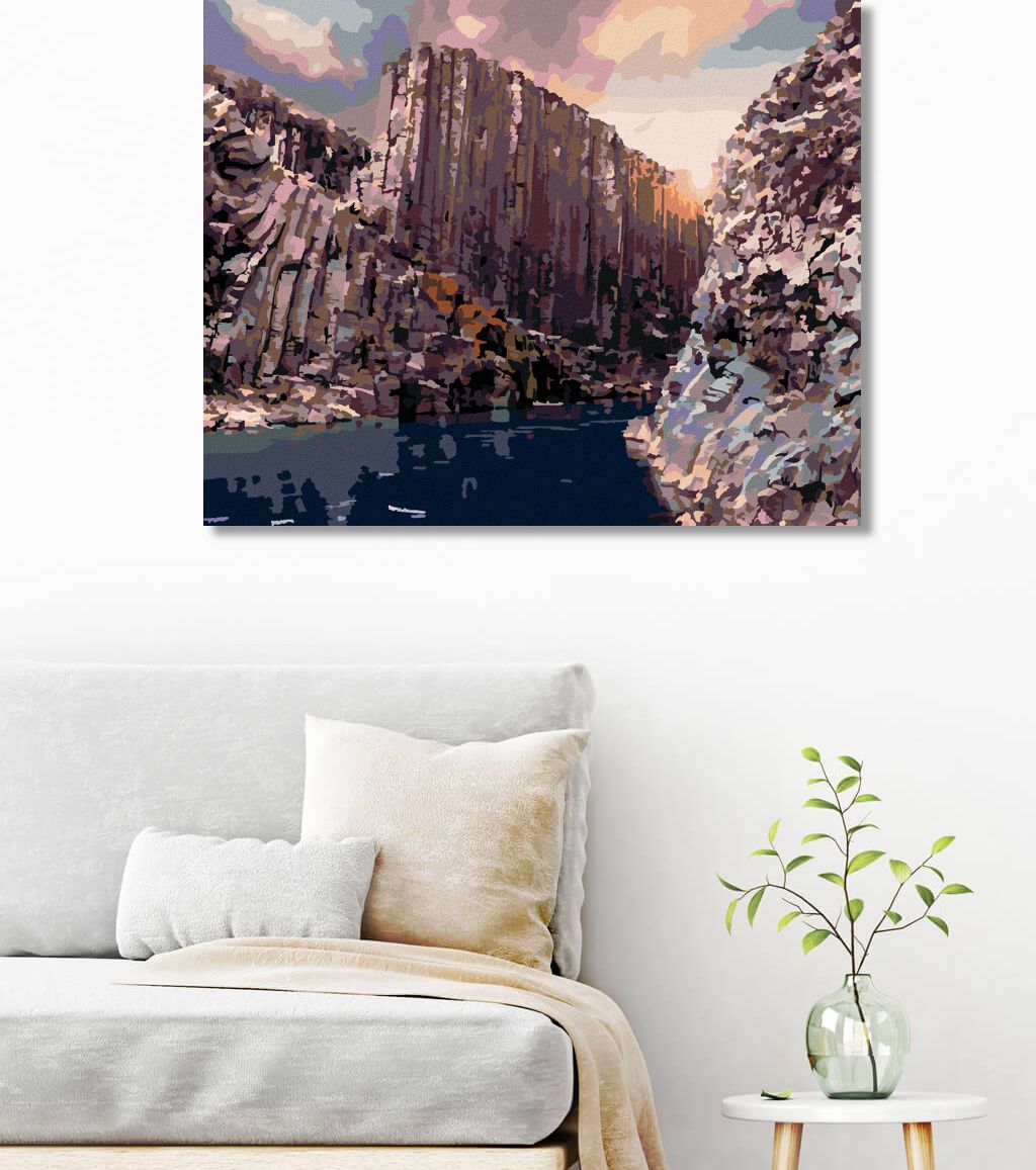 zuty Malování podle čísel - ÚŽASNÁ KRAJINA NA ISLANDU - Rozměr: 40x50 cm, Rámování: Varianta: bez rámu a bez vypnutí plátna - obrázek 6