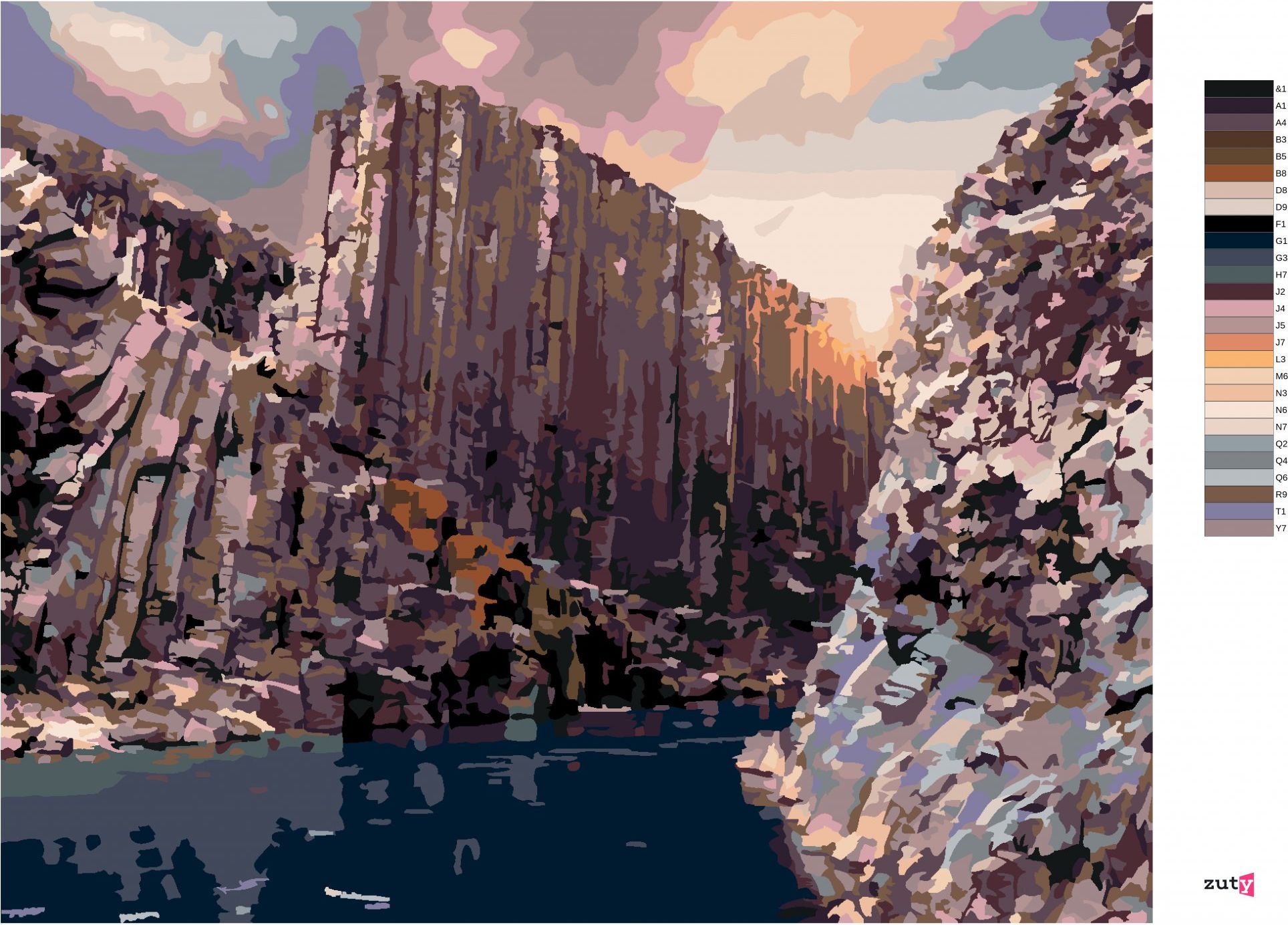zuty Malování podle čísel - ÚŽASNÁ KRAJINA NA ISLANDU - Rozměr: 40x50 cm, Rámování: Varianta: bez rámu a bez vypnutí plátna - obrázek 7