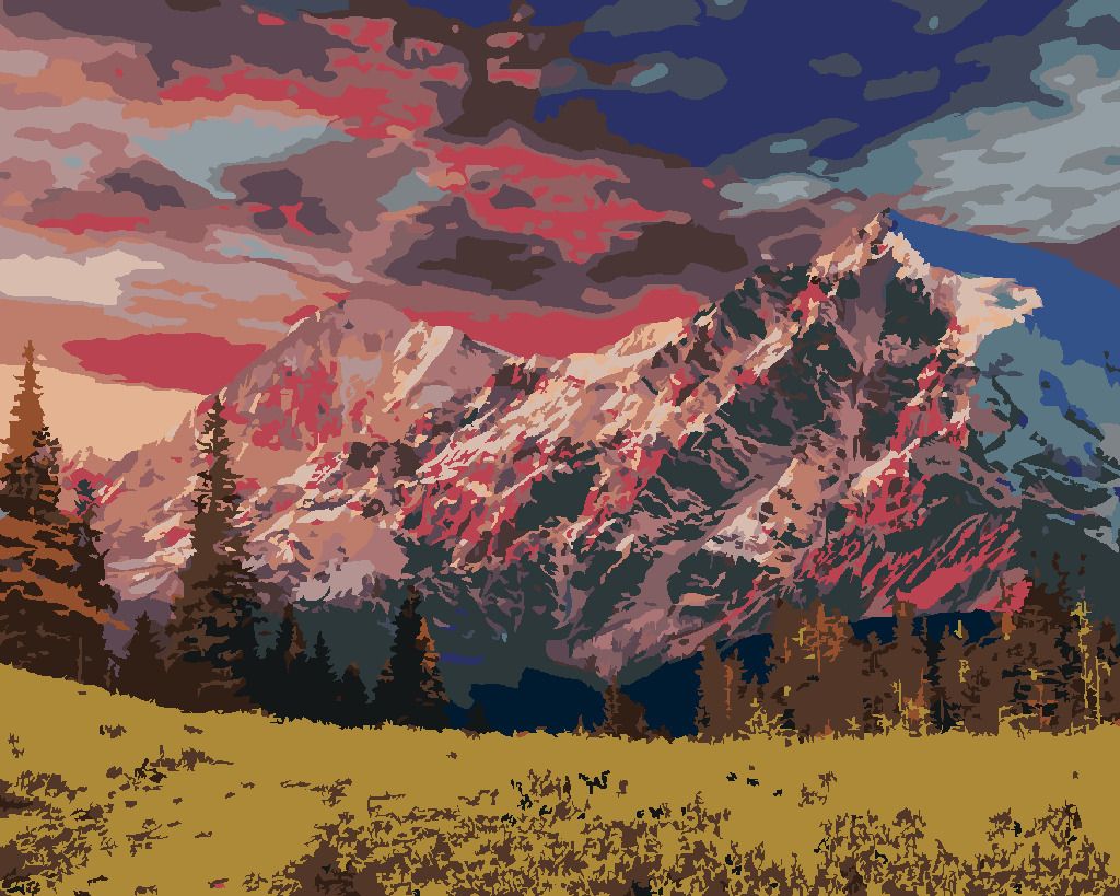zuty Malování podle čísel - POHÁDKOVÁ KRAJINA V ALPÁCH - Rozměr: 40x50 cm, Rámování: Varianta: vypnuté plátno na rám - obrázek 6