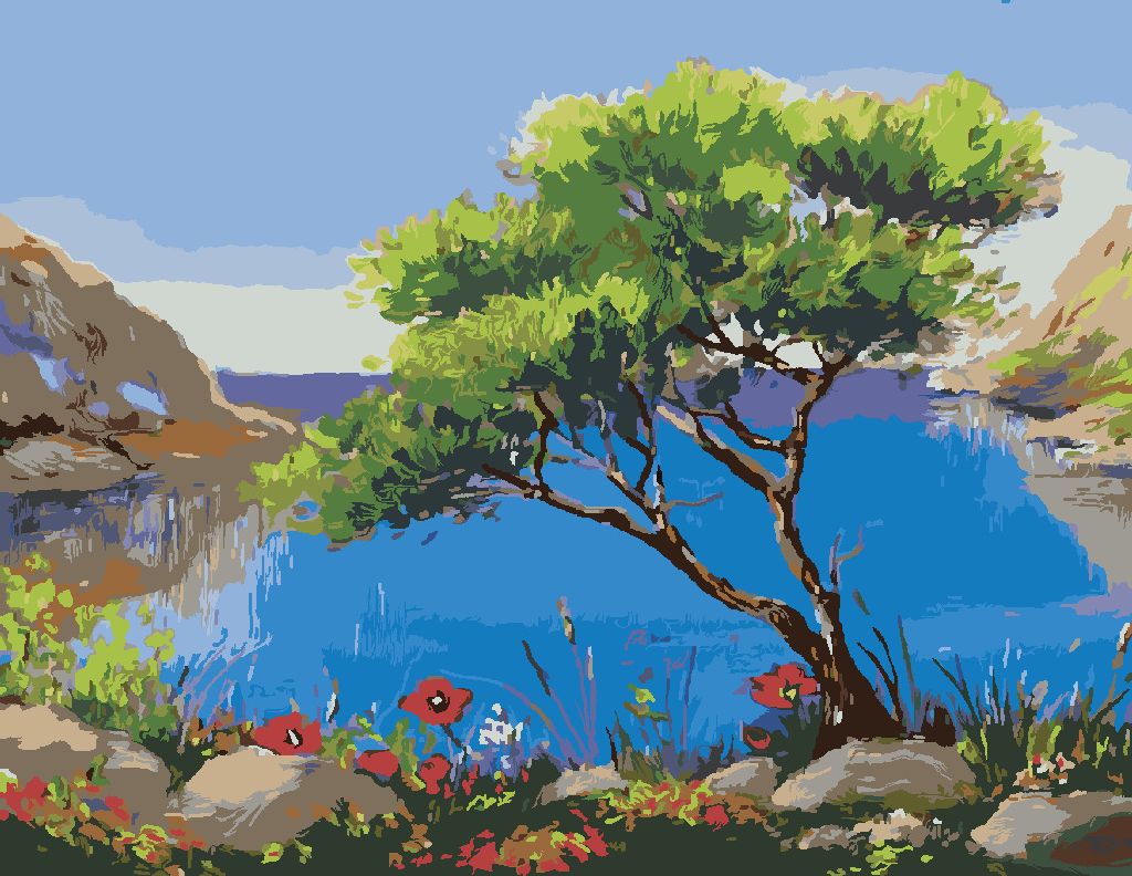 zuty Malování podle čísel - MOŘSKÁ KRAJINA - Rozměr: 40x50 cm, Rámování: Varianta: bez rámu a bez vypnutí plátna - obrázek 6