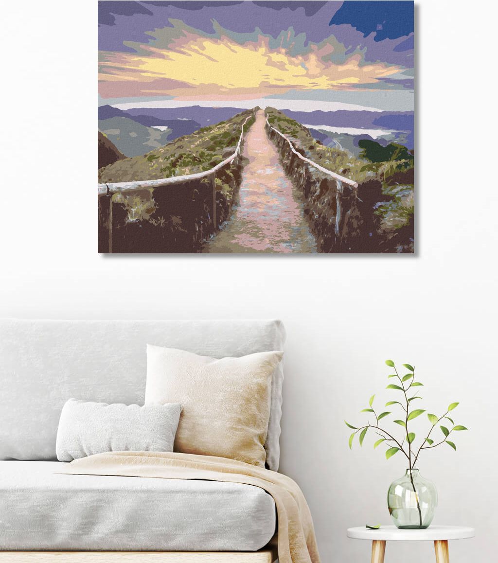 zuty Malování podle čísel - STEZKA NA VYHLÍDKU - Rozměr: 40x50 cm, Rámování: Varianta: vypnuté plátno na rám - obrázek 2