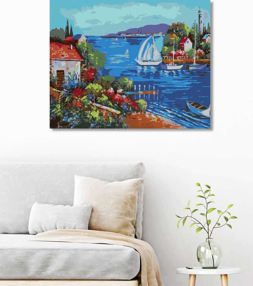 zuty Malování podle čísel - MOŘSKÁ ZÁTOKA - Rozměr: 40x50 cm, Rámování: Varianta: vypnuté plátno na rám - obrázek 10