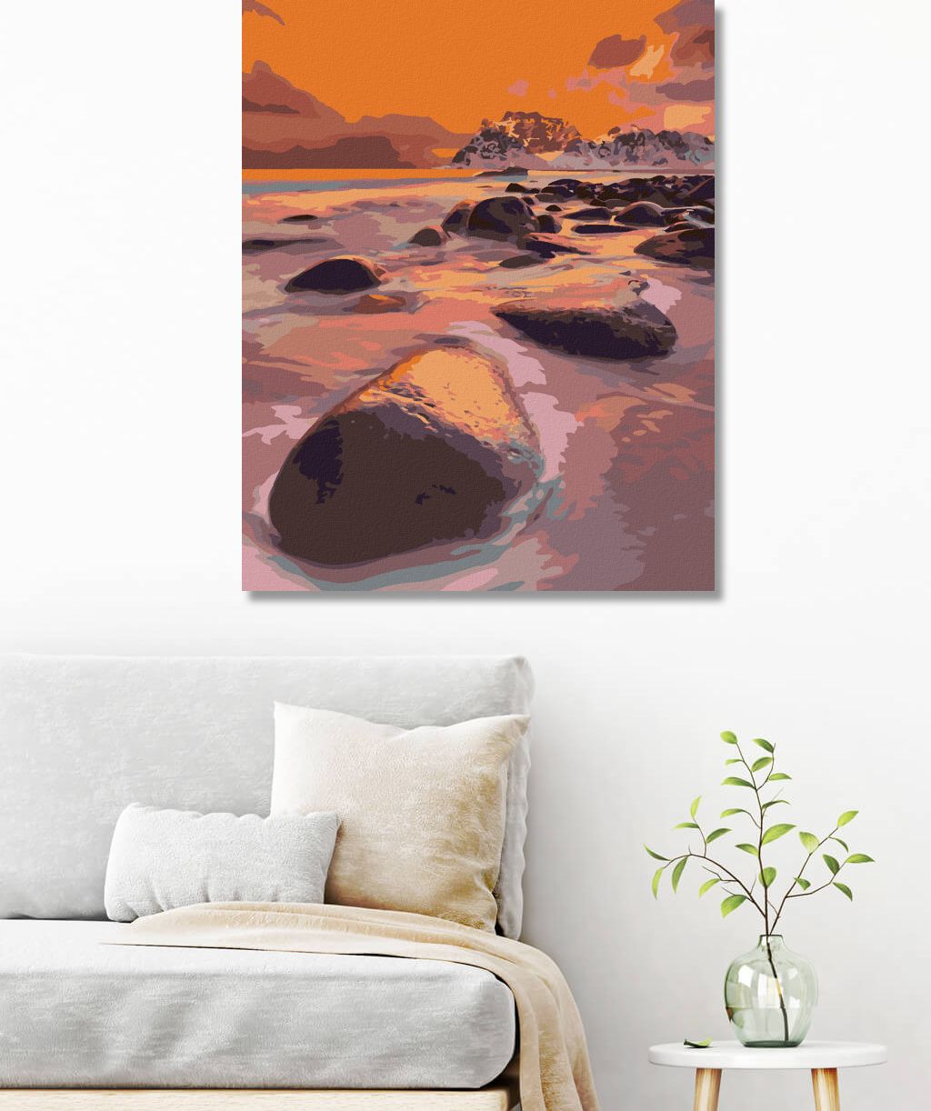 zuty Malování podle čísel - VELKOLEPÉ SVĚTLO PŘI SNĚHOVÉ BOUŘI - Rozměr: 40x50 cm, Rámování: Varianta: vypnuté plátno na rám - obrázek 10