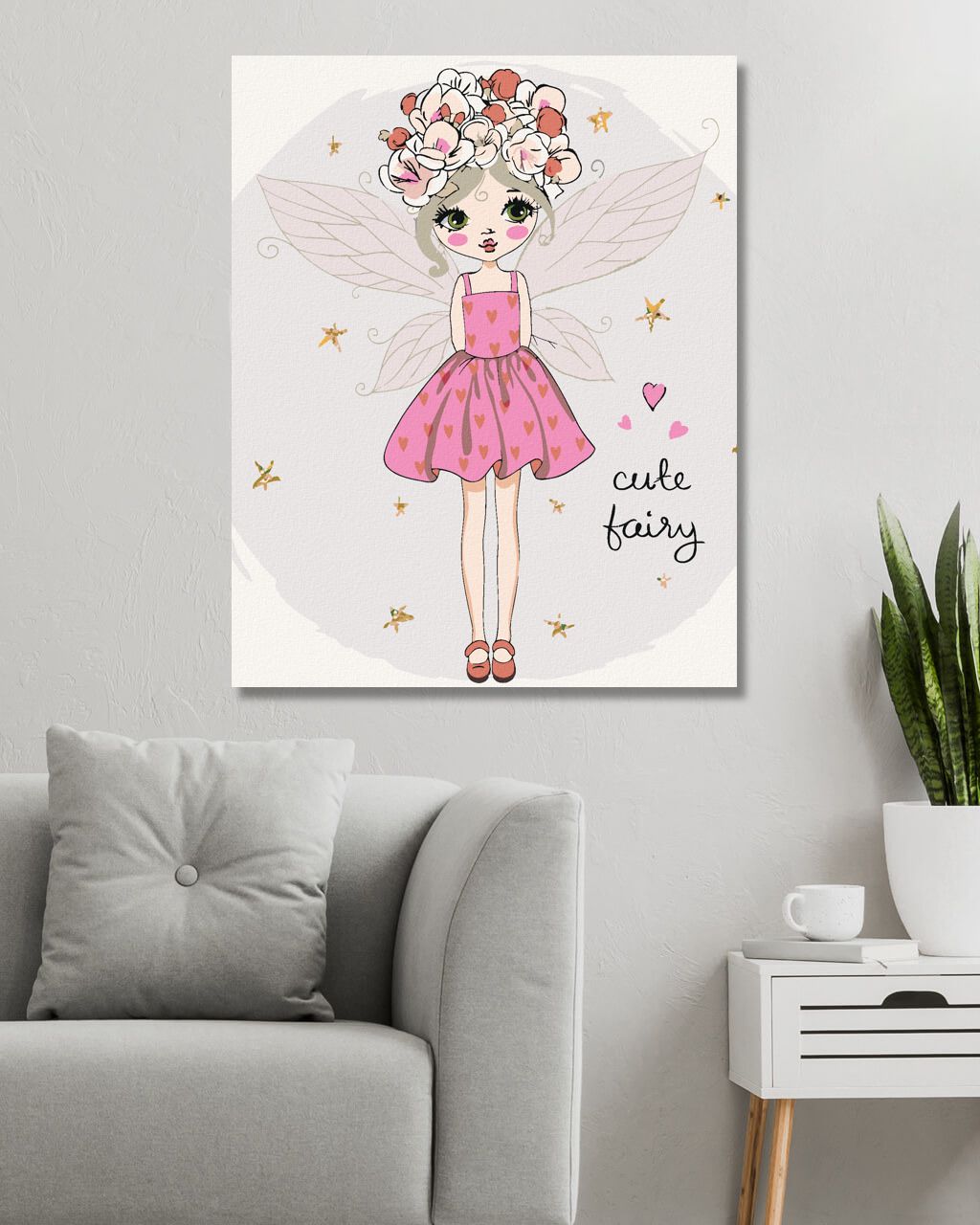 zuty Malování podle čísel - DÍVKA VÍLA - Rozměr: 40x50 cm, Rámování: Varianta: vypnuté plátno na rám - obrázek 4