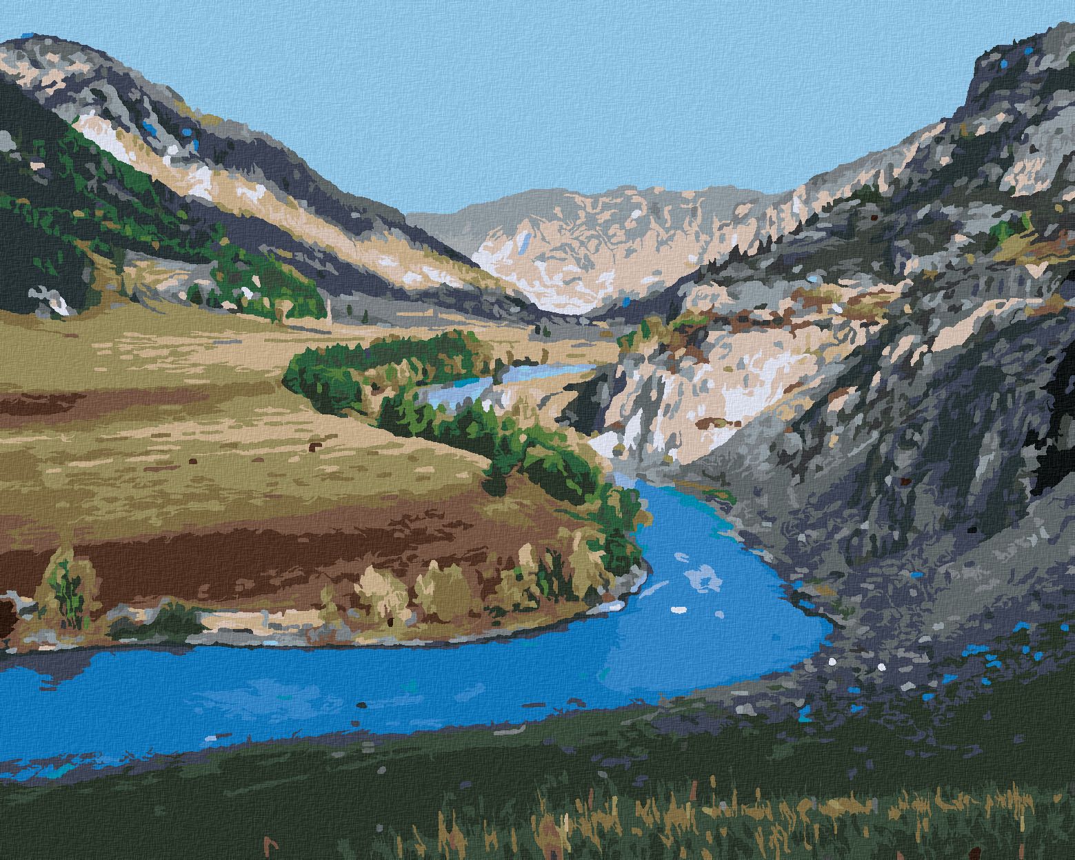 zuty Malování podle čísel - ŘEKA KATUŇ - Rozměr: 40x50 cm, Rámování: Varianta: vypnuté plátno na rám - obrázek 1