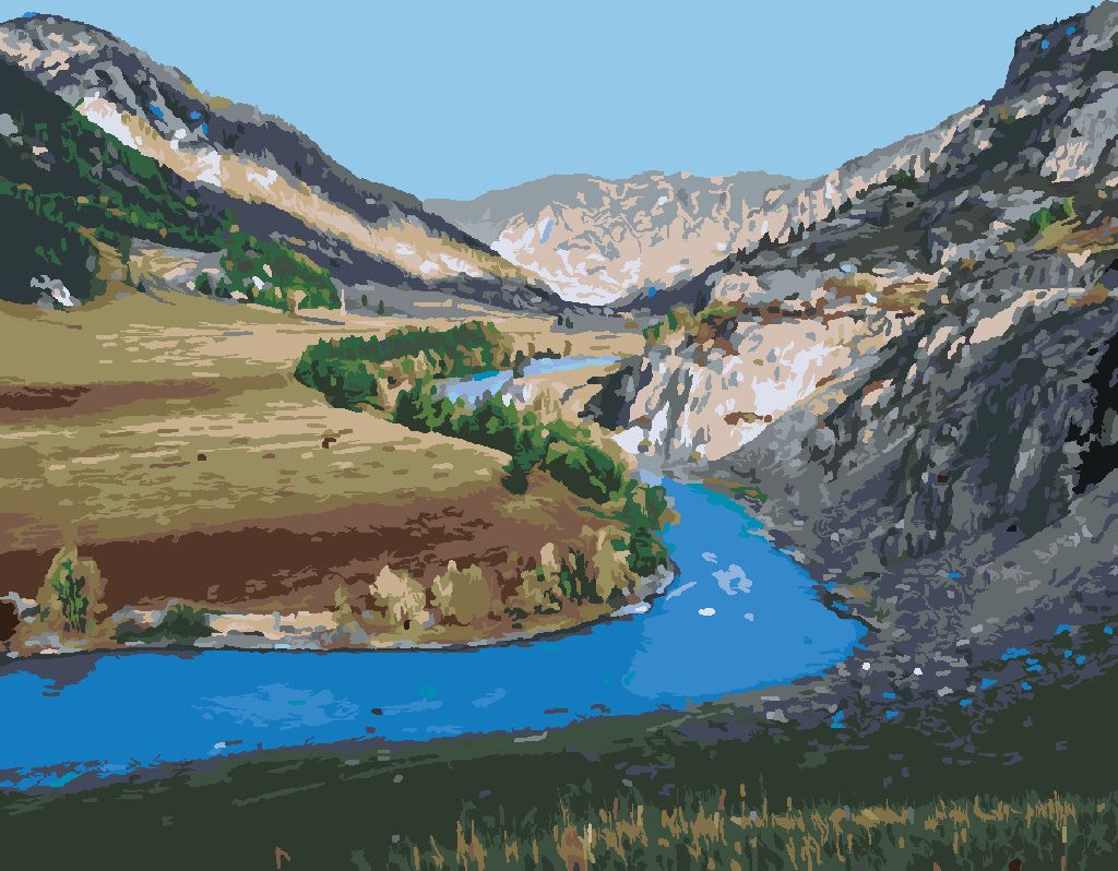 zuty Malování podle čísel - ŘEKA KATUŇ - Rozměr: 40x50 cm, Rámování: Varianta: vypnuté plátno na rám - obrázek 5