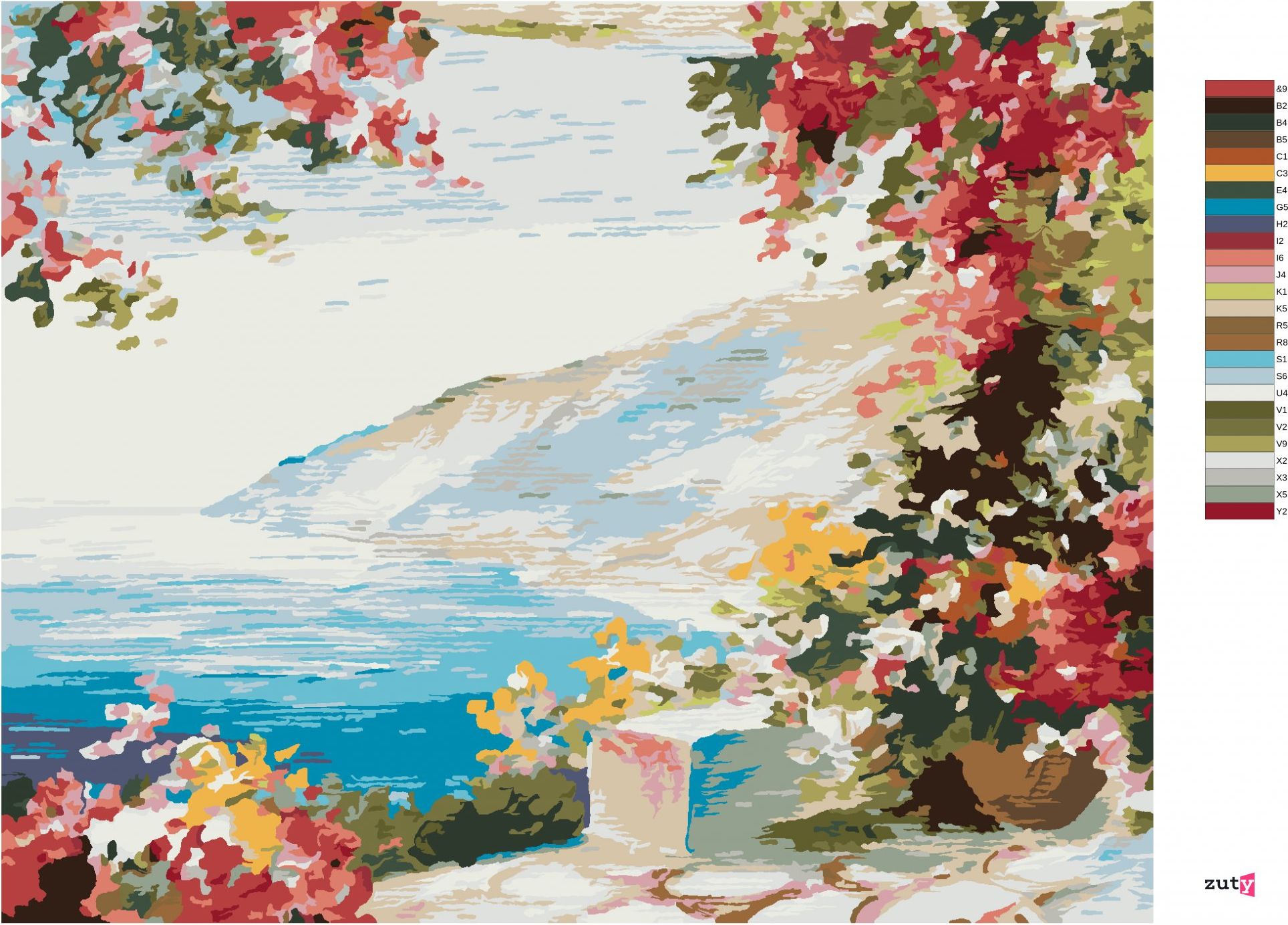 zuty Malování podle čísel - DŮM NA POBŘEŽÍ - Rozměr: 40x50 cm, Rámování: Varianta: vypnuté plátno na rám - obrázek 3