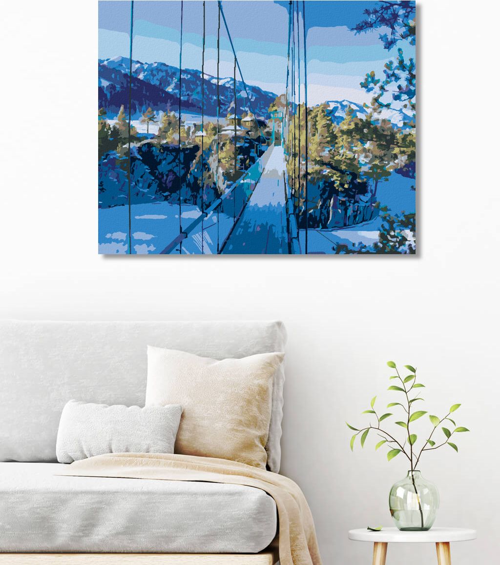 zuty Malování podle čísel - MOST NA OSTROV PATMOS - Rozměr: 40x50 cm, Rámování: Varianta: vypnuté plátno na rám - obrázek 4