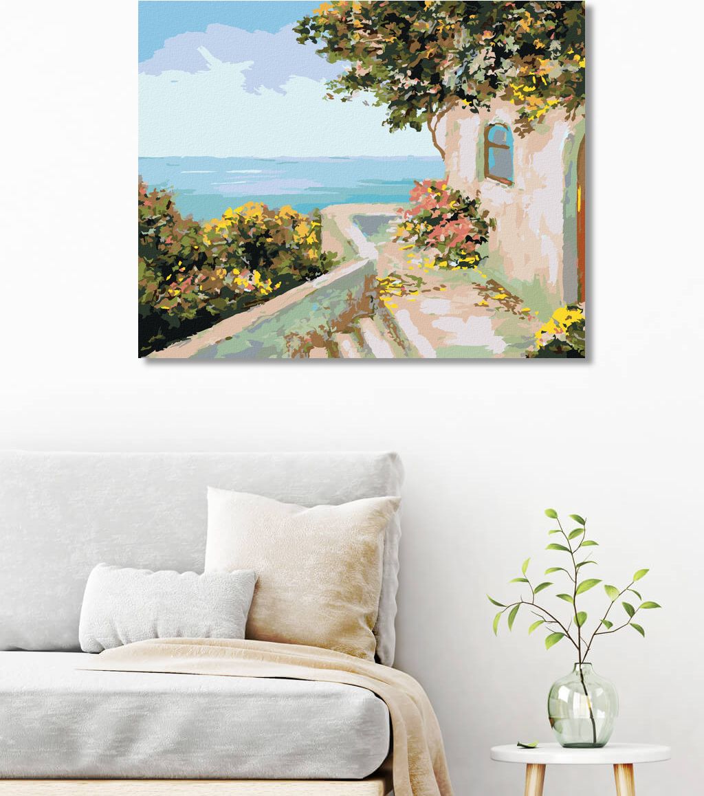 zuty Malování podle čísel - DOMEK U MOŘE - Rozměr: 40x50 cm, Rámování: Varianta: bez rámu a bez vypnutí plátna - obrázek 10