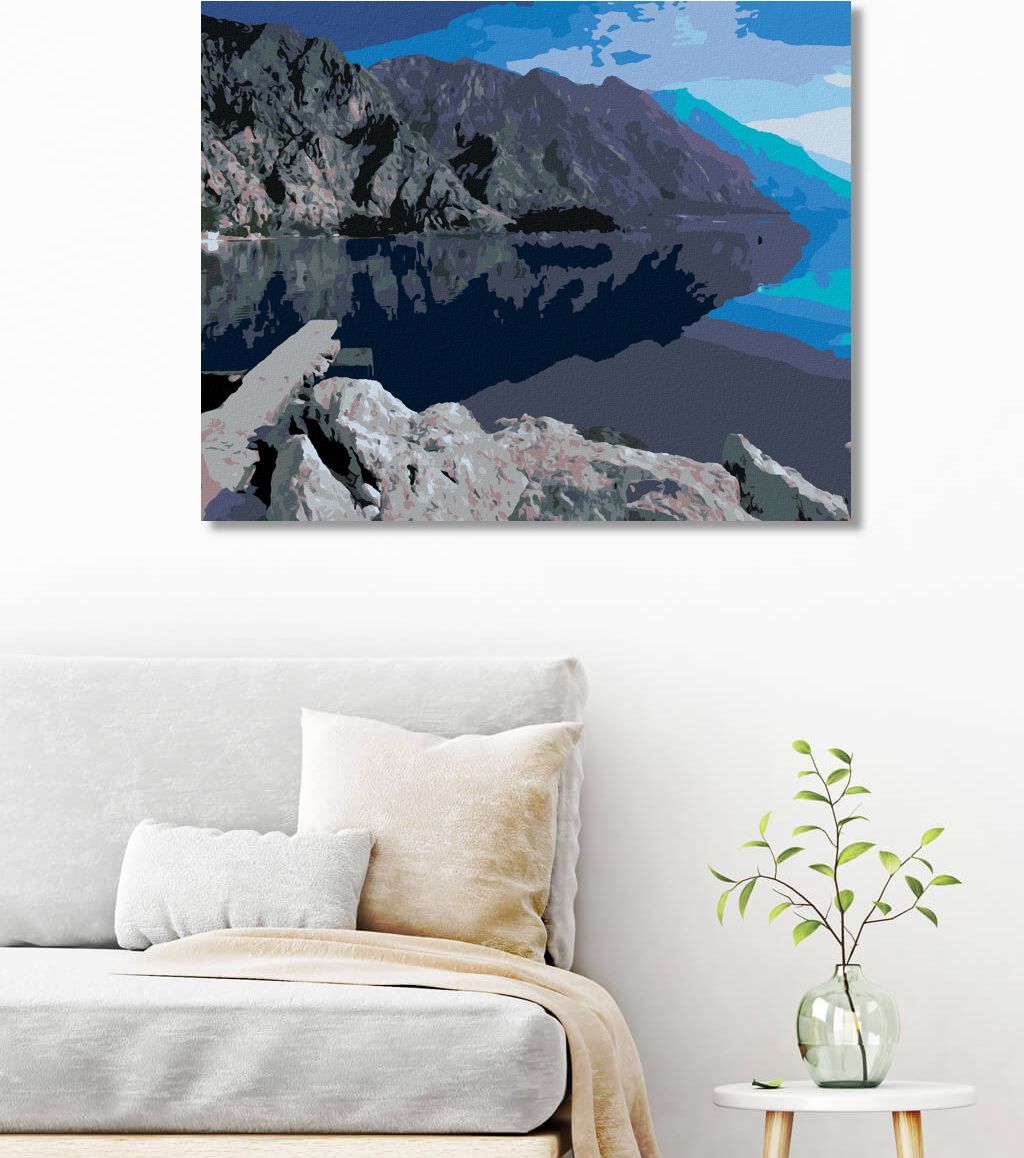 zuty Malování podle čísel - ODRÁŽEJICÍ SE HORY - Rozměr: 40x50 cm, Rámování: Varianta: vypnuté plátno na rám - obrázek 10