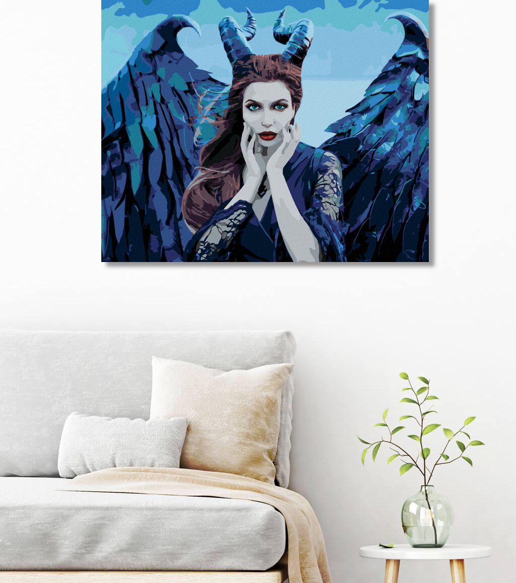 zuty Malování podle čísel - ŽENA ANDĚL DEMÓN - Rozměr: 40x50 cm, Rámování: Varianta: bez rámu a bez vypnutí plátna - obrázek 3