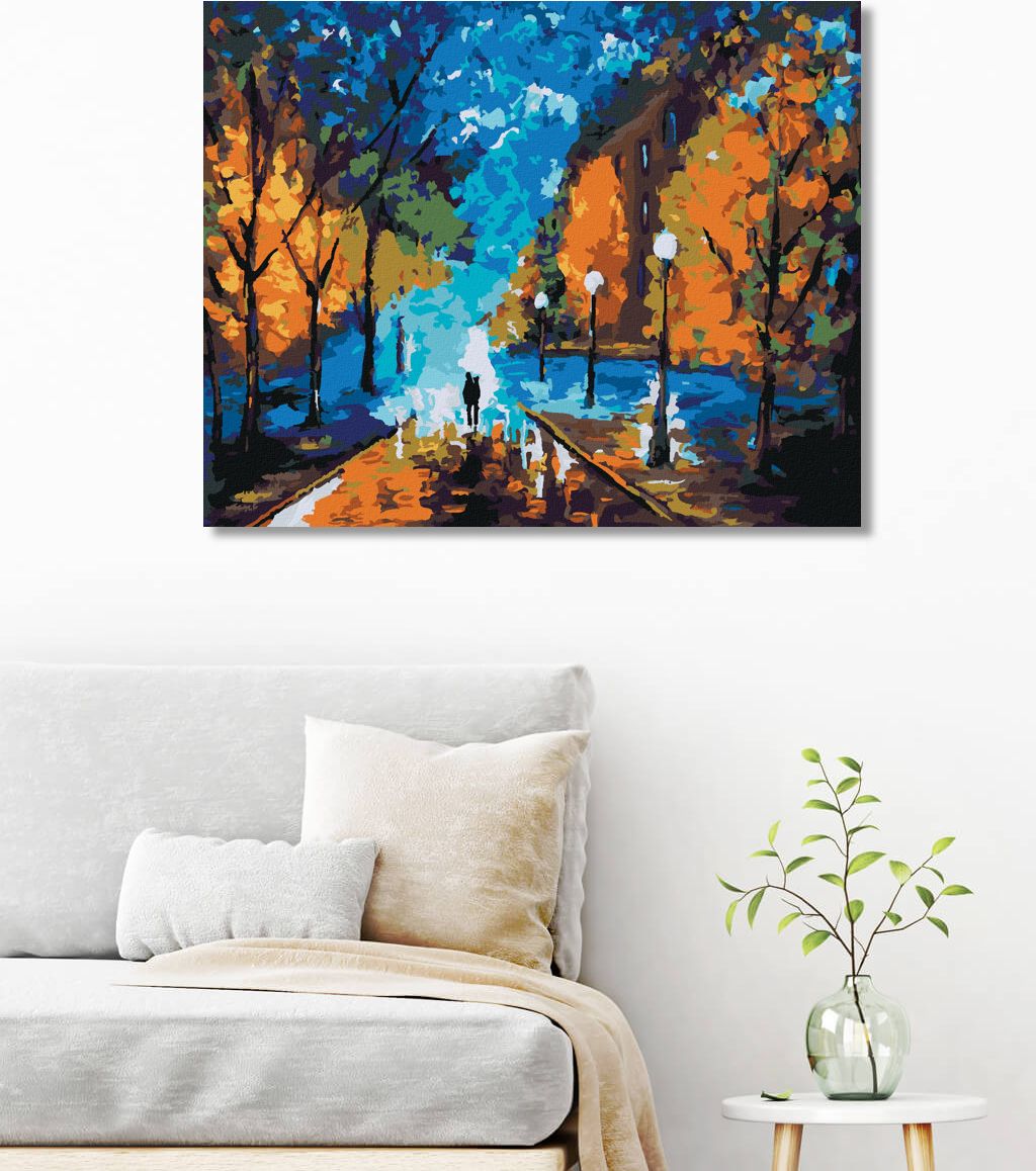 zuty Malování podle čísel - PROCHÁZKA POZDĚ V NOCI - Rozměr: 40x50 cm, Rámování: Varianta: bez rámu a bez vypnutí plátna - obrázek 2