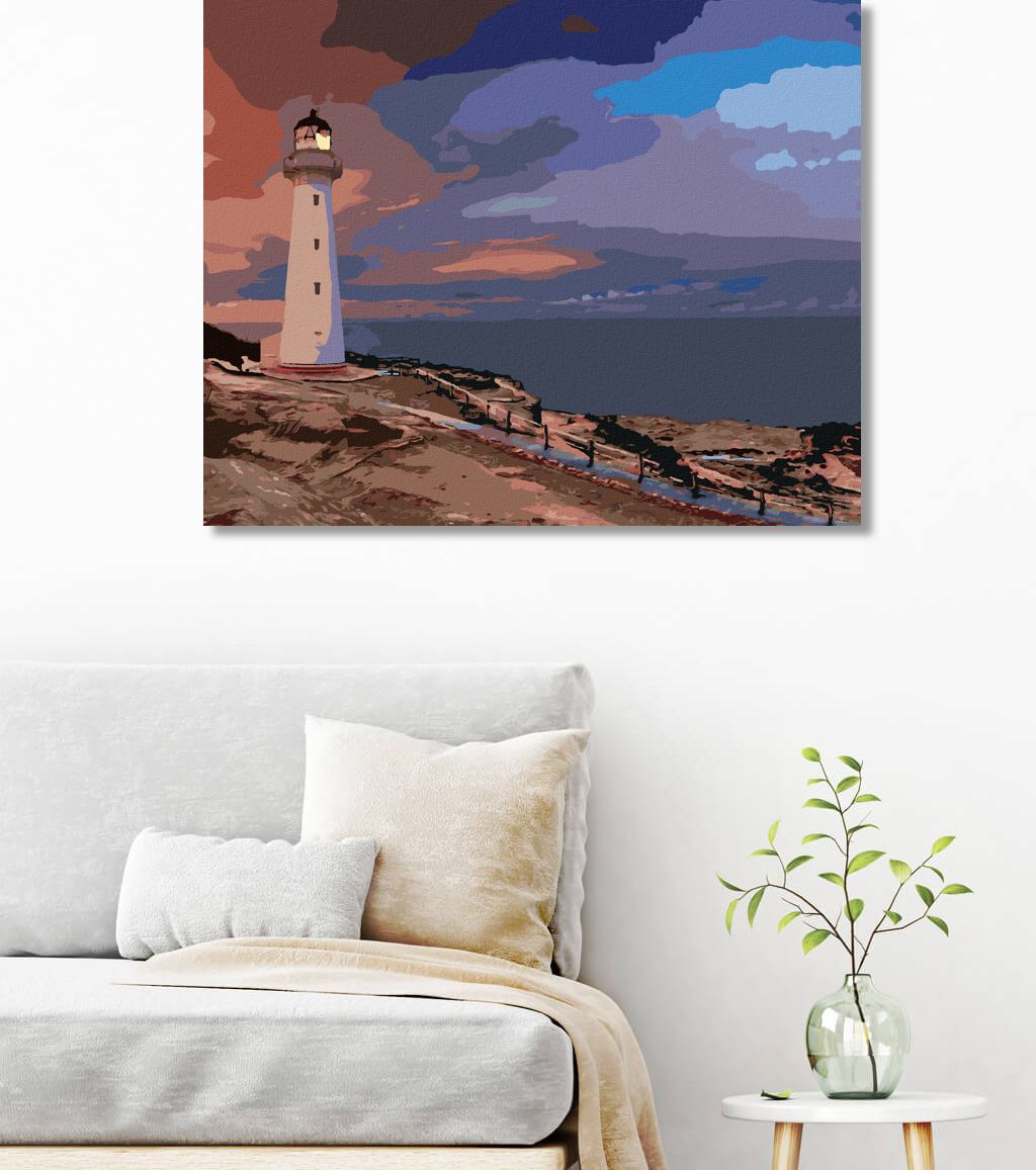 zuty Malování podle čísel - BÍLÝ MAJÁK U MOŘE - Rozměr: 40x50 cm, Rámování: Varianta: bez rámu a bez vypnutí plátna - obrázek 8