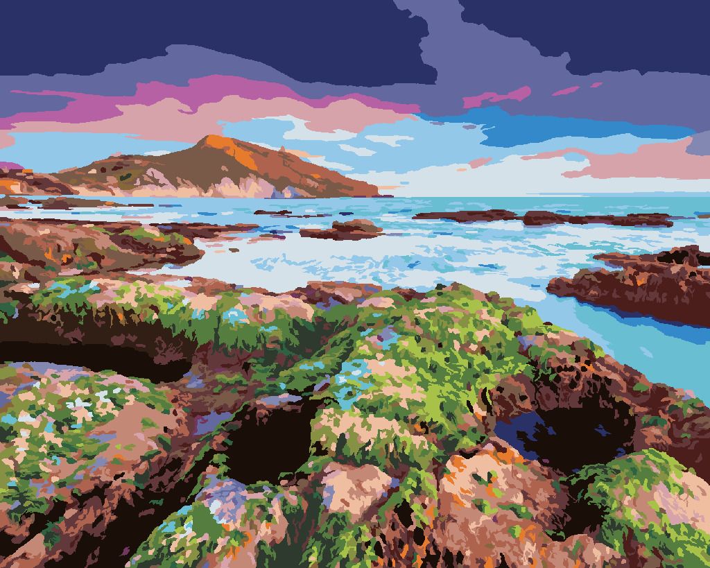 zuty Malování podle čísel - PLÁŽ GIALLONARDO - Rozměr: 40x50 cm, Rámování: Varianta: bez rámu a bez vypnutí plátna - obrázek 2