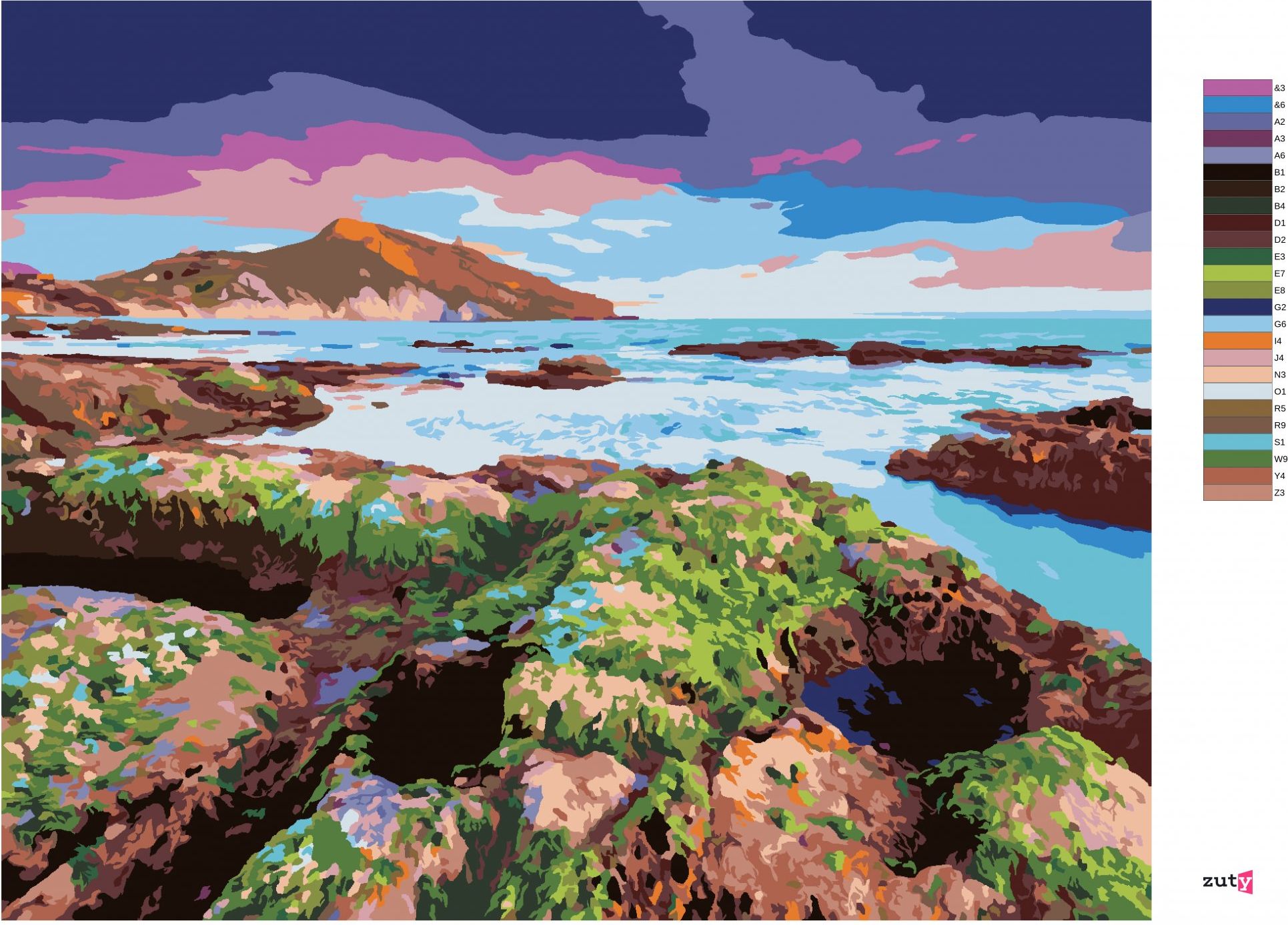 zuty Malování podle čísel - PLÁŽ GIALLONARDO - Rozměr: 40x50 cm, Rámování: Varianta: bez rámu a bez vypnutí plátna - obrázek 7