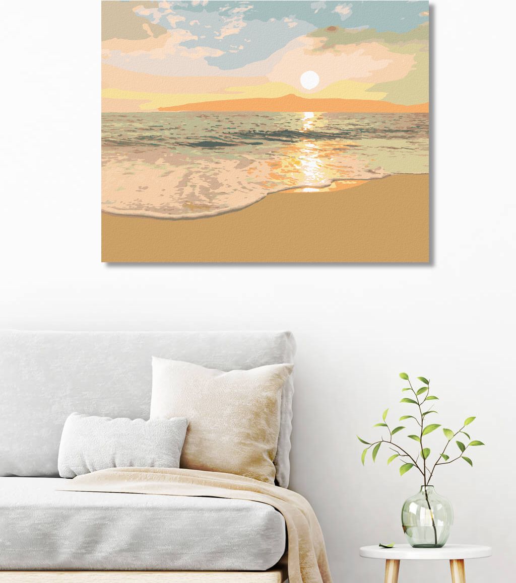 zuty Malování podle čísel - KRÁSNÁ PLÁŽ - Rozměr: 40x50 cm, Rámování: Varianta: bez rámu a bez vypnutí plátna - obrázek 6