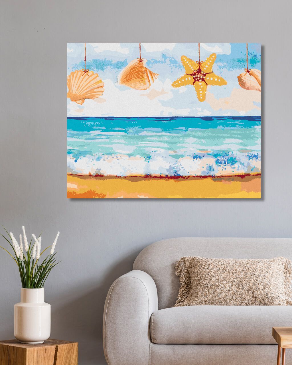 zuty Malování podle čísel - HVĚZDICE A MUŠLE - Rozměr: 40x50 cm, Rámování: Varianta: vypnuté plátno na rám - obrázek 7