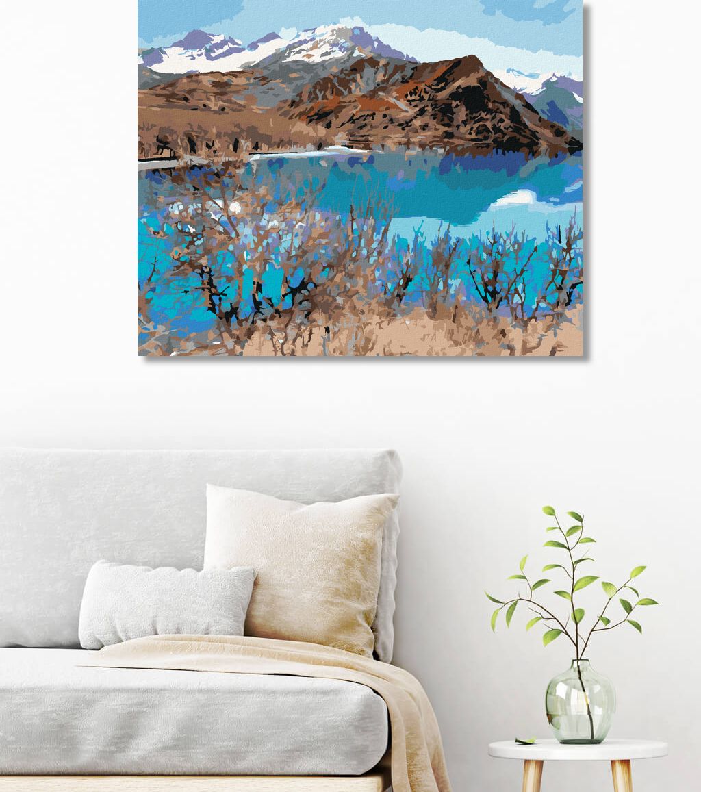 zuty Malování podle čísel - JEZERO ISKANDERKUL - Rozměr: 40x50 cm, Rámování: Varianta: vypnuté plátno na rám - obrázek 6