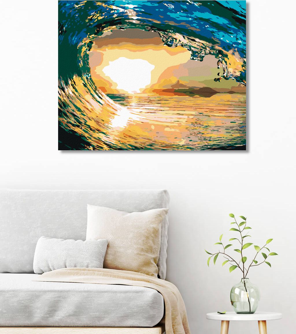 zuty Malování podle čísel - POD VLNOU - Rozměr: 40x50 cm, Rámování: Varianta: vypnuté plátno na rám - obrázek 3