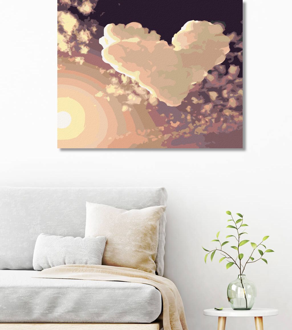 zuty Malování podle čísel - OBLÁČKOVÉ SRDCE - Rozměr: 40x50 cm, Rámování: Varianta: vypnuté plátno na rám - obrázek 9