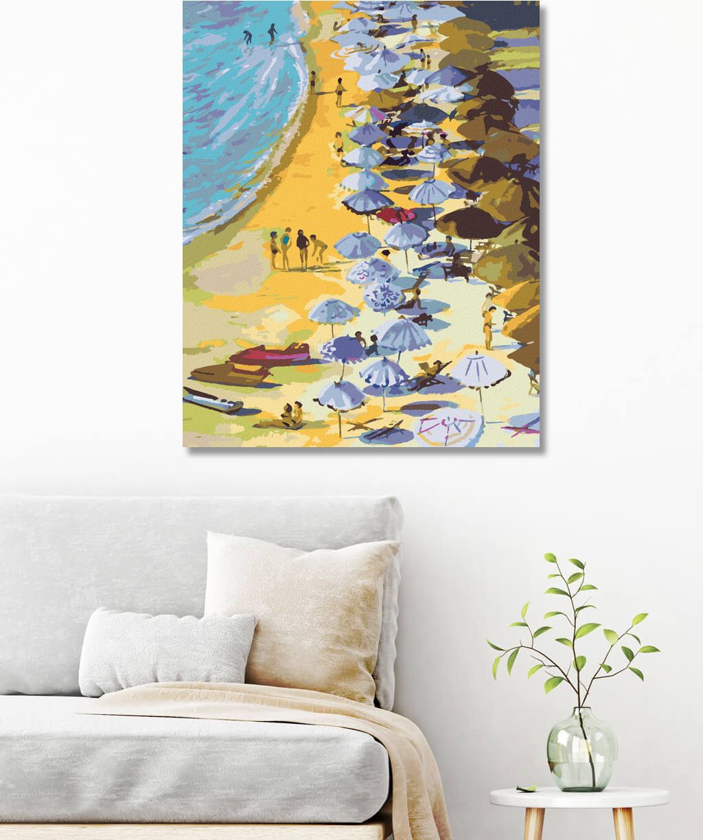 zuty Malování podle čísel - TURISTI NA PLÁŽI - Rozměr: 40x50 cm, Rámování: Varianta: bez rámu a bez vypnutí plátna - obrázek 5