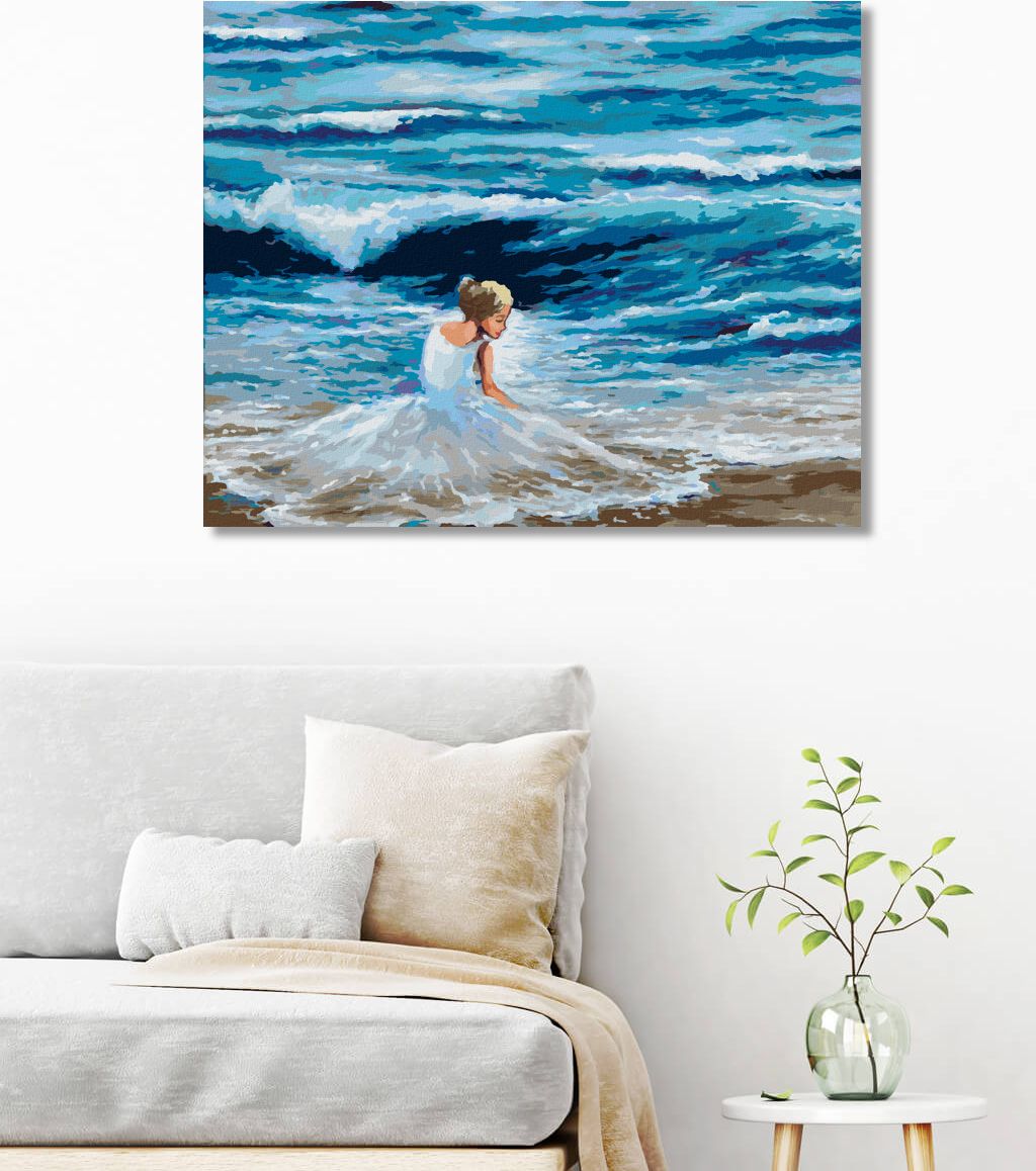 zuty Malování podle čísel - TANEČNICE NA PLÁŽI - Rozměr: 40x50 cm, Rámování: Varianta: bez rámu a bez vypnutí plátna - obrázek 3