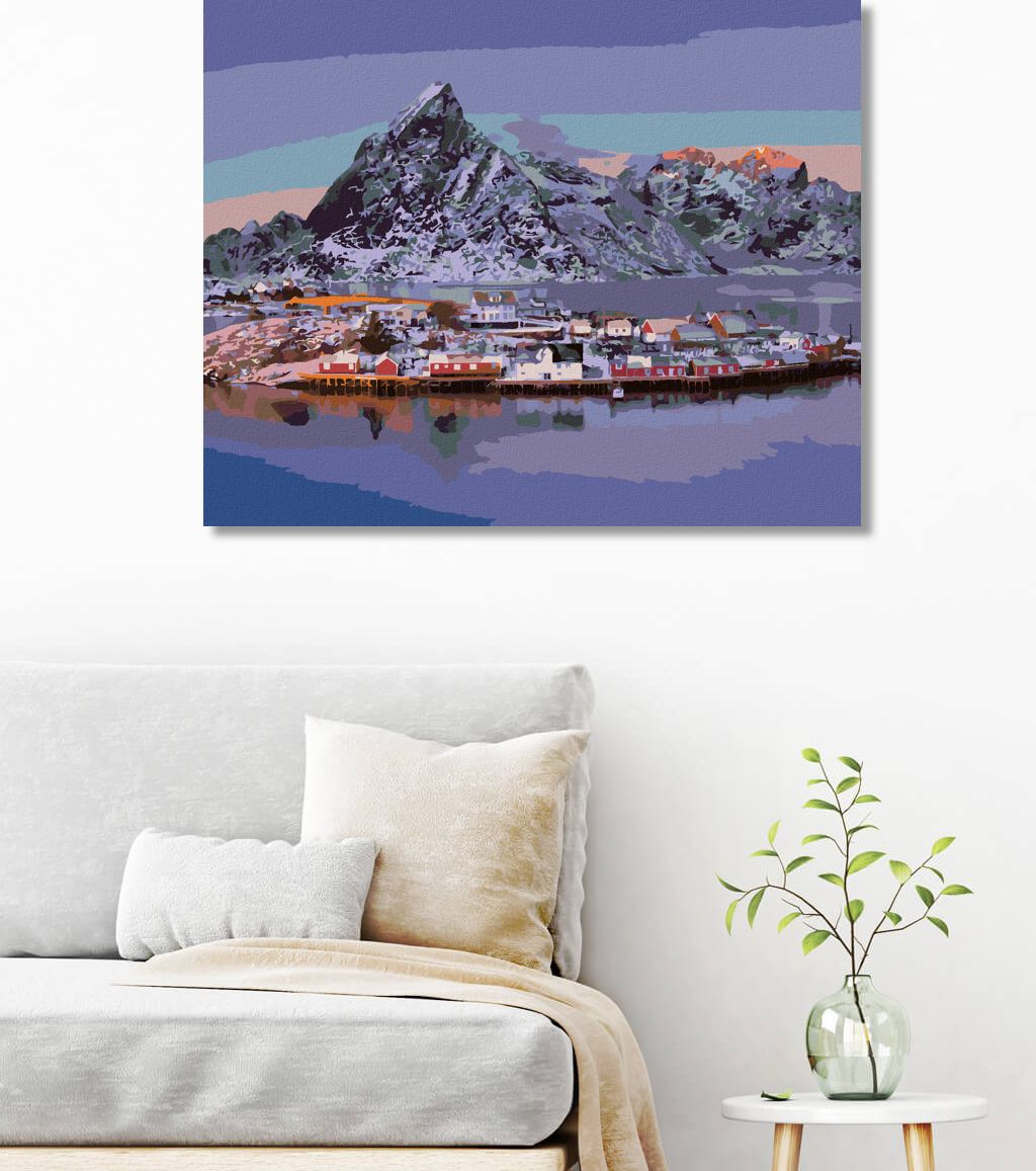 zuty Malování podle čísel - VESNICE REINE - Rozměr: 40x50 cm, Rámování: Varianta: bez rámu a bez vypnutí plátna - obrázek 8