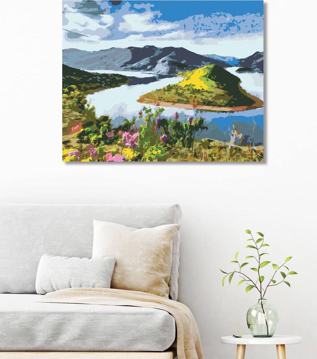 zuty Malování podle čísel - MEANDRY ŘEKY - Rozměr: 40x50 cm, Rámování: Varianta: vypnuté plátno na rám - obrázek 9