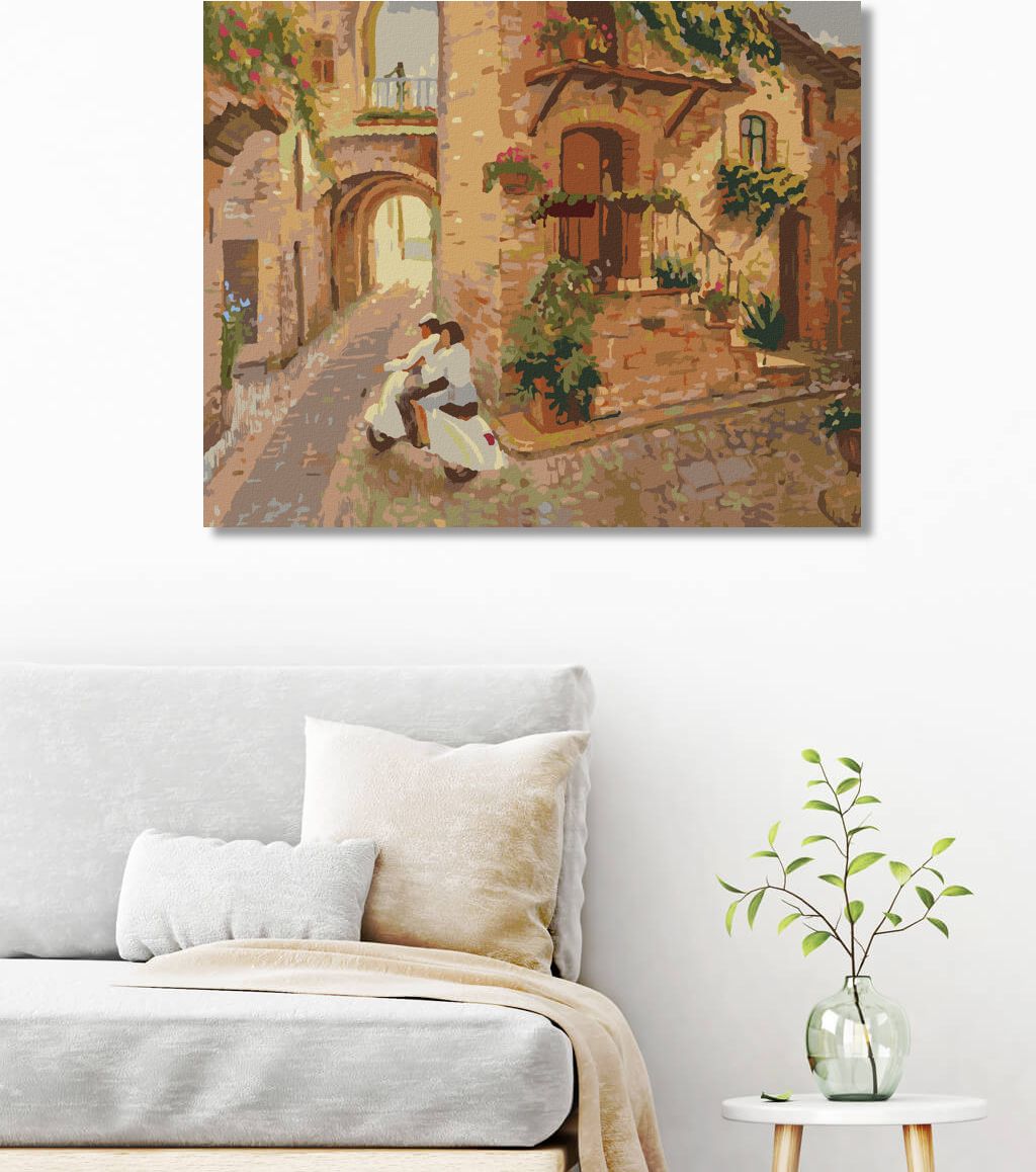 zuty Malování podle čísel - PROJÍŽĎKA PO ITÁLII - Rozměr: 40x50 cm, Rámování: Varianta: bez rámu a bez vypnutí plátna - obrázek 2