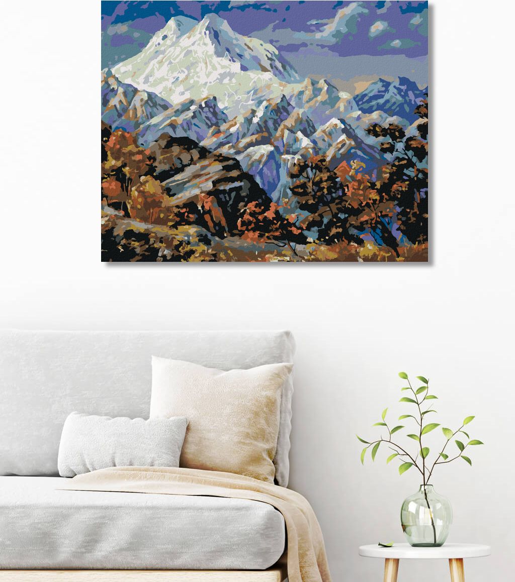 zuty Malování podle čísel - POHLED NA HORU ELBRUS - Rozměr: 40x50 cm, Rámování: Varianta: bez rámu a bez vypnutí plátna - obrázek 9