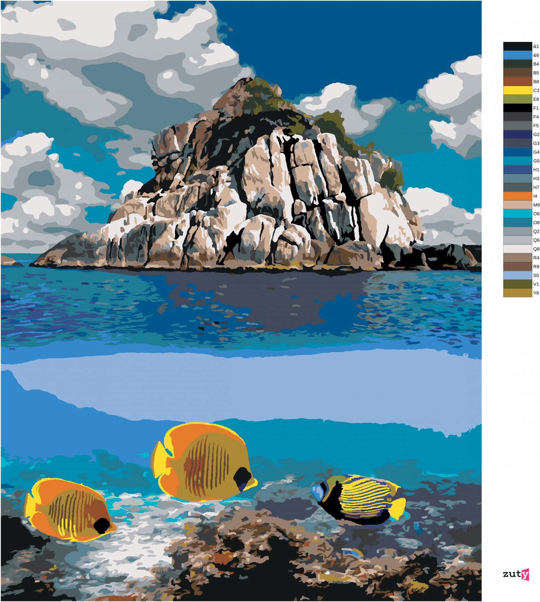 zuty Malování podle čísel - TROPICKÝ RÁJ V THAJSKU - Rozměr: 40x50 cm, Rámování: Varianta: bez rámu a bez vypnutí plátna - obrázek 6