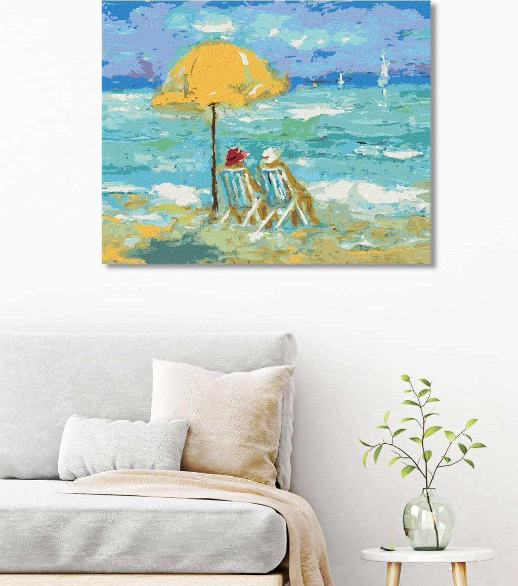 zuty Malování podle čísel - DOVOLENÁ NA PLÁŽI - Rozměr: 40x50 cm, Rámování: Varianta: bez rámu a bez vypnutí plátna - obrázek 7