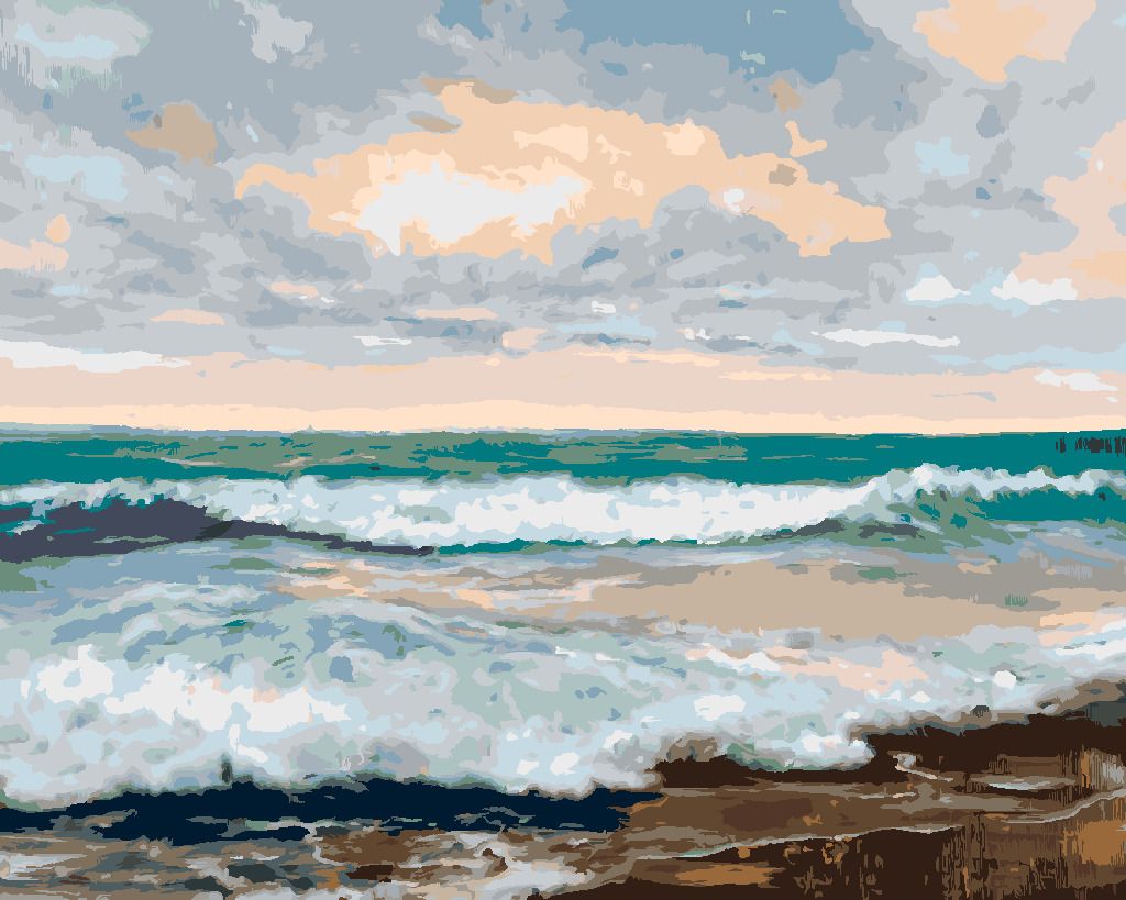 zuty Malování podle čísel - PLÁŽ S VELKÝMI VLNAMI - Rozměr: 40x50 cm, Rámování: Varianta: bez rámu a bez vypnutí plátna - obrázek 7