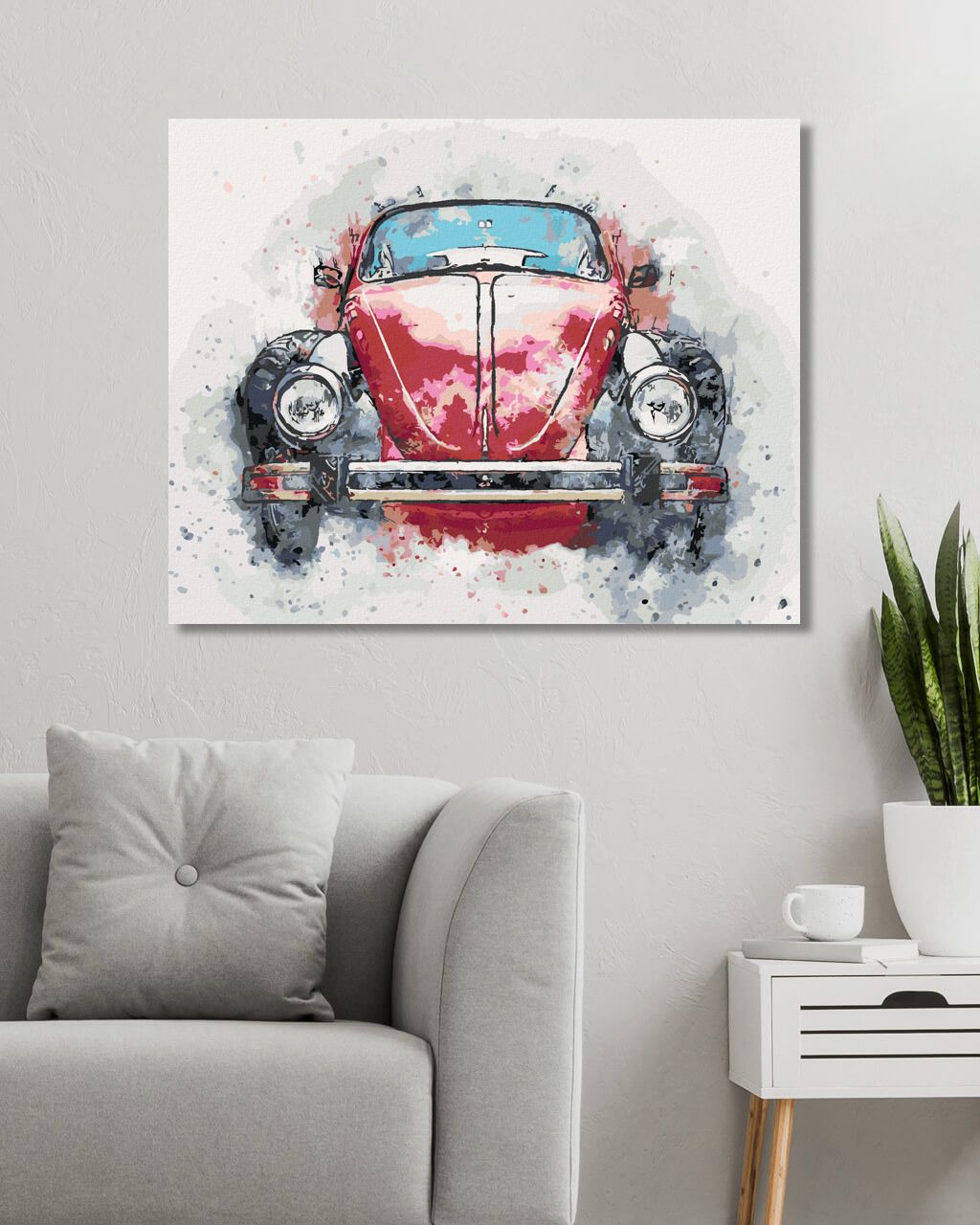 zuty Malování podle čísel - STARÉ ČERVENÉ AUTO - Rozměr: 40x50 cm, Rámování: Varianta: bez rámu a bez vypnutí plátna - obrázek 10