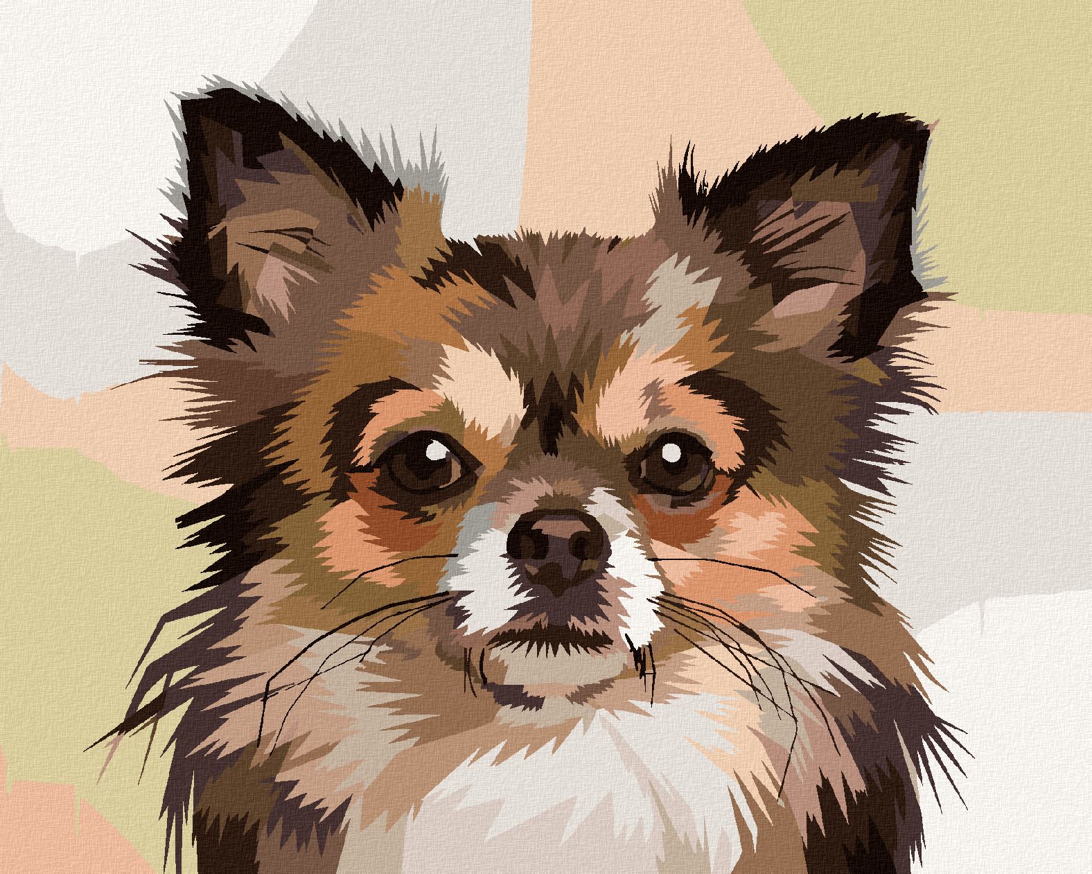 zuty Malování podle čísel - PES PORTRÉT - Rozměr: 40x50 cm, Rámování: Varianta: bez rámu a bez vypnutí plátna - obrázek 1