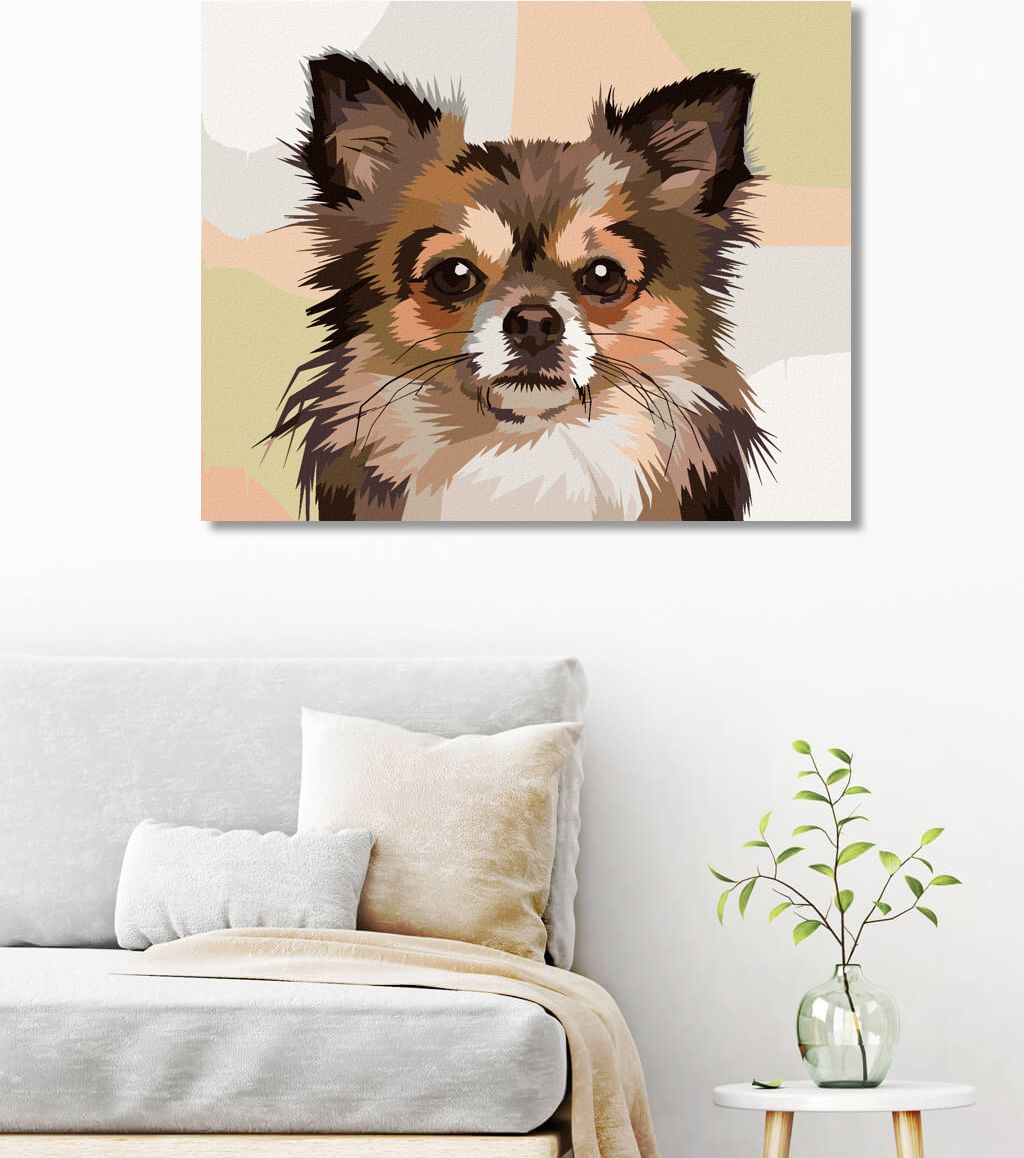 zuty Malování podle čísel - PES PORTRÉT - Rozměr: 40x50 cm, Rámování: Varianta: vypnuté plátno na rám - obrázek 4
