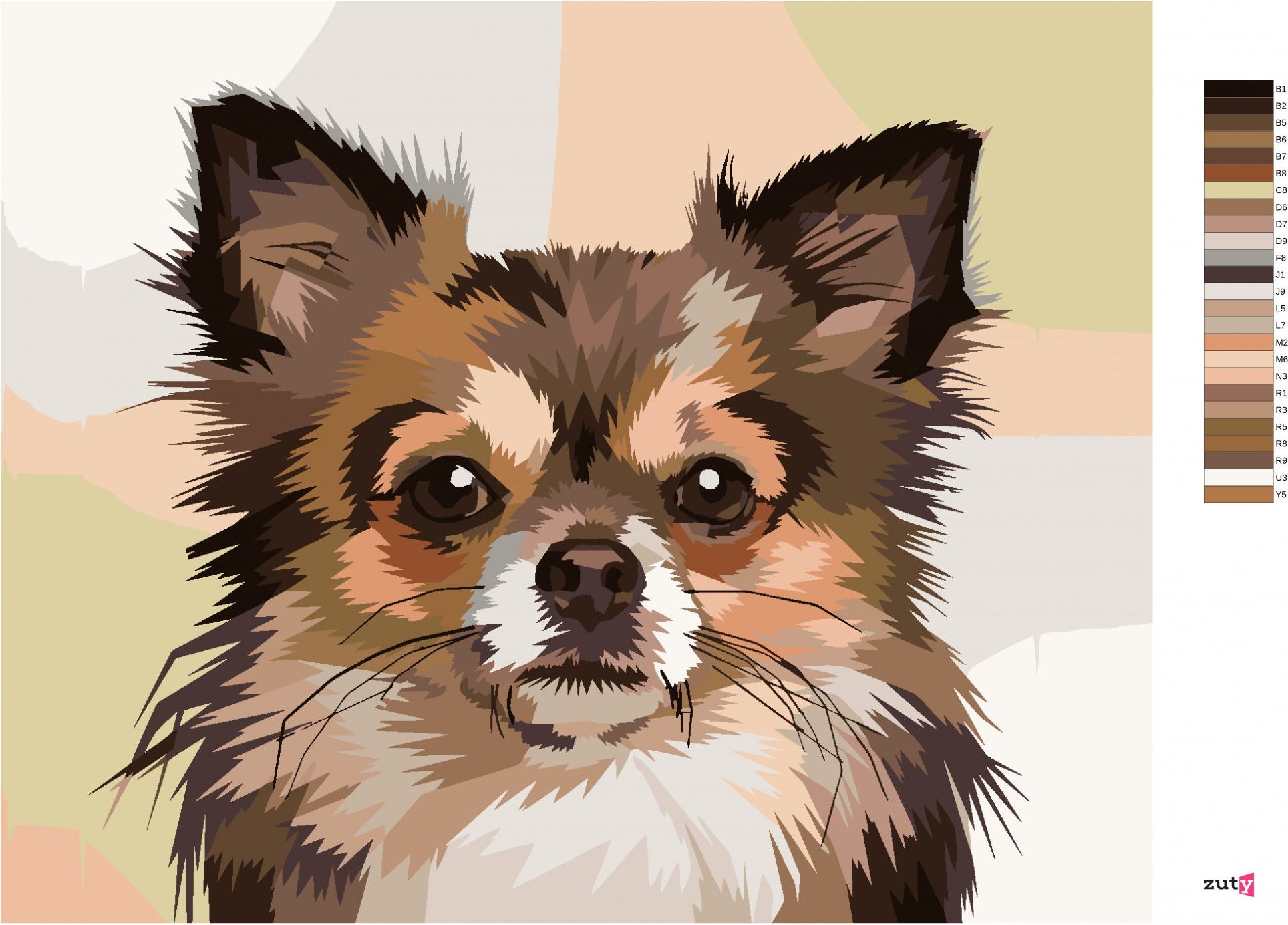 zuty Malování podle čísel - PES PORTRÉT - Rozměr: 40x50 cm, Rámování: Varianta: vypnuté plátno na rám - obrázek 7