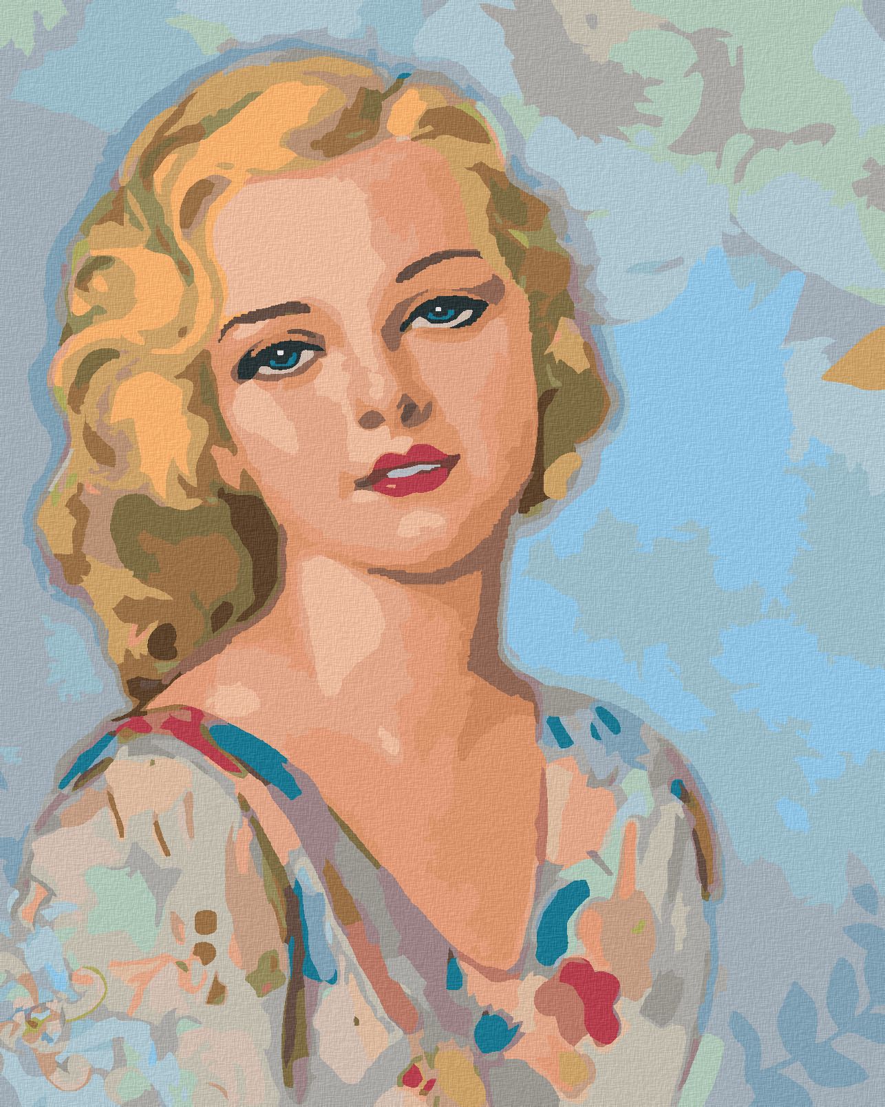 zuty Malování podle čísel - VINTAGE ŽENA - Rozměr: 40x50 cm, Rámování: Varianta: vypnuté plátno na rám - obrázek 1