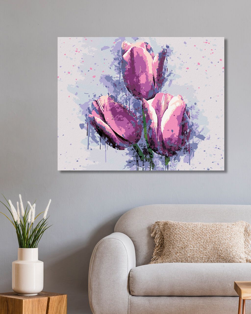 zuty Malování podle čísel - MALOVANÉ TULIPÁNY - Rozměr: 40x50 cm, Rámování: Varianta: bez rámu a bez vypnutí plátna - obrázek 6