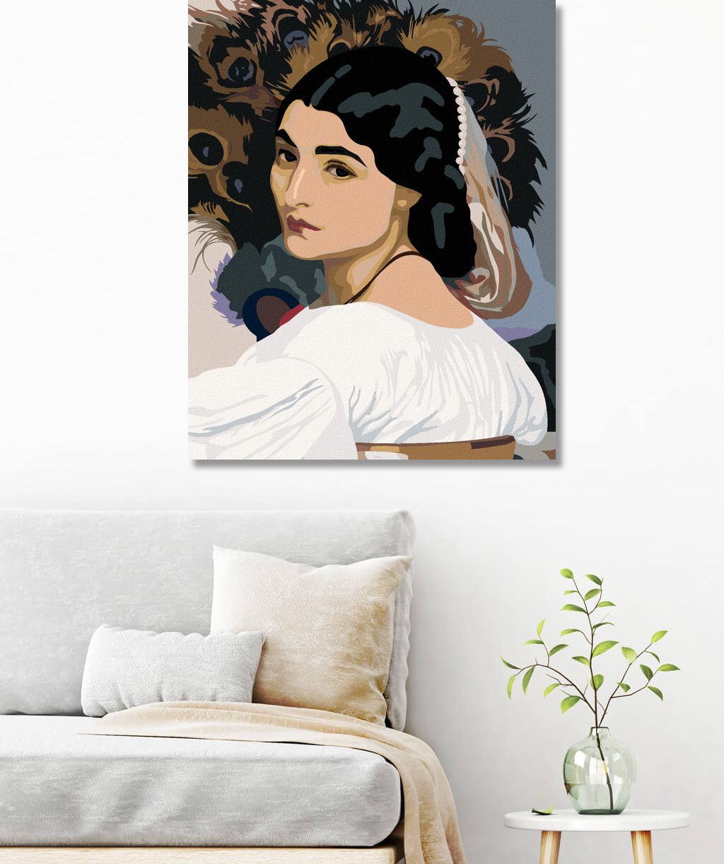 zuty Malování podle čísel - ČERNOVLASÁ ŽENA - Rozměr: 40x50 cm, Rámování: Varianta: vypnuté plátno na rám - obrázek 7