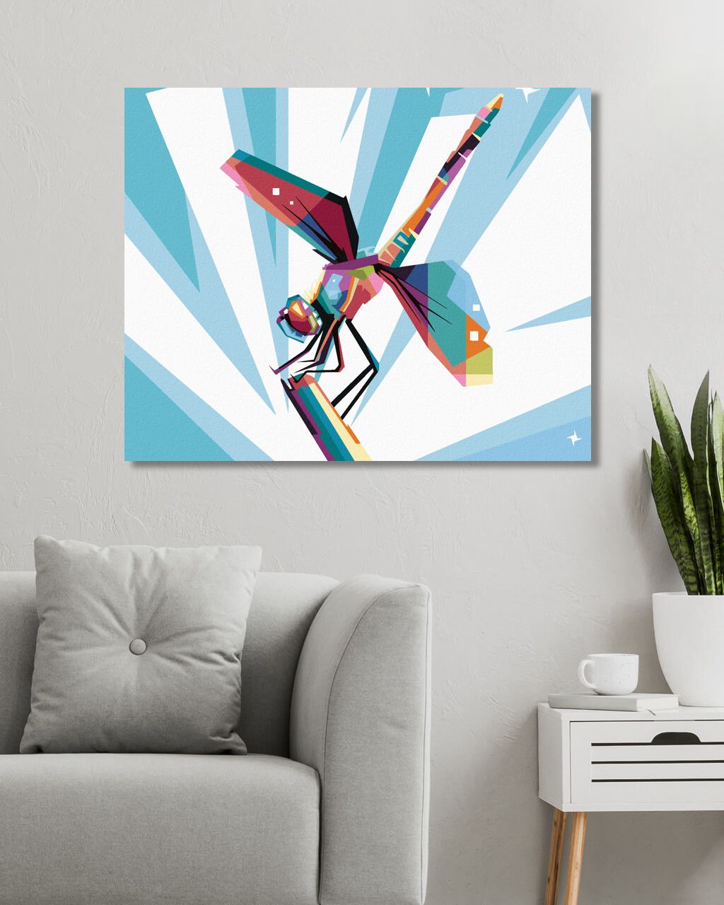 zuty Malování podle čísel - BAREVNÁ VÁŽKA - Rozměr: 40x50 cm, Rámování: Varianta: vypnuté plátno na rám - obrázek 8