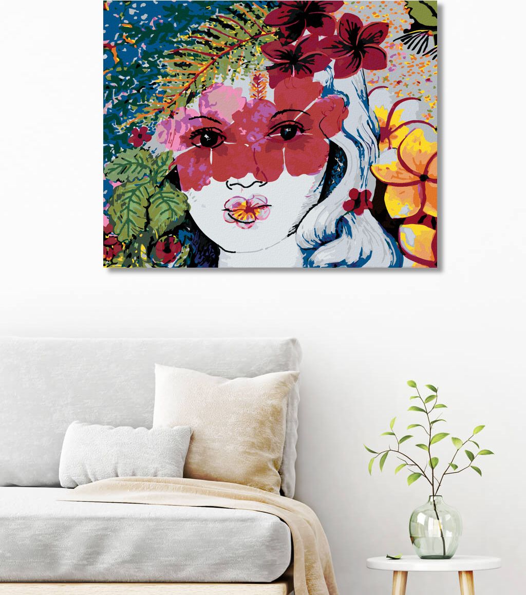 zuty Malování podle čísel - ŽENA A KVĚTINOVÉ OČI - Rozměr: 40x50 cm, Rámování: Varianta: vypnuté plátno na rám - obrázek 8