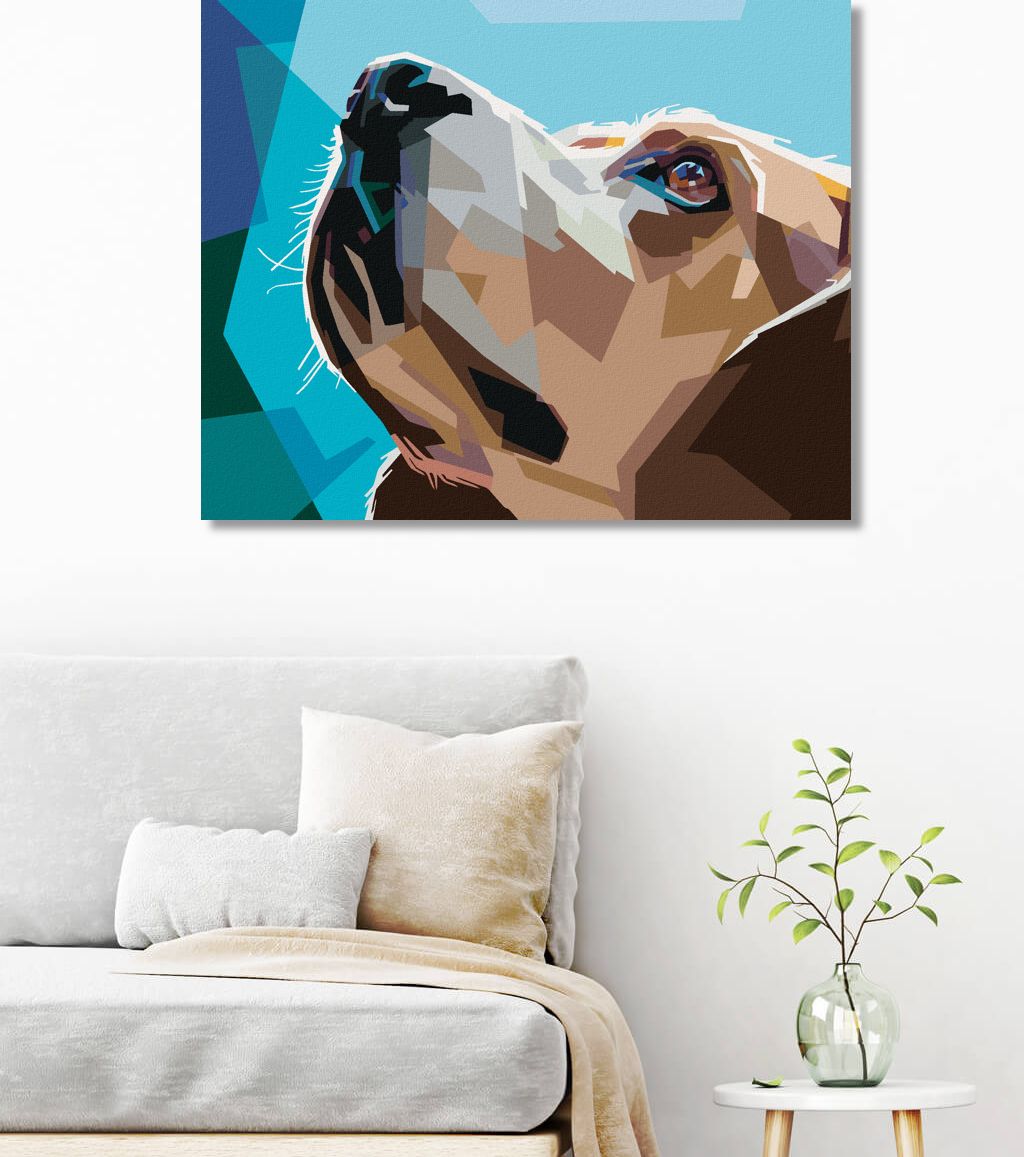 zuty Malování podle čísel - PES BÍGL - Rozměr: 40x50 cm, Rámování: Varianta: vypnuté plátno na rám - obrázek 5