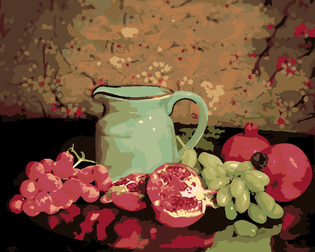zuty Malování podle čísel - ZÁTIŠÍ S OVOCEM - Rozměr: 40x50 cm, Rámování: Varianta: bez rámu a bez vypnutí plátna - obrázek 3