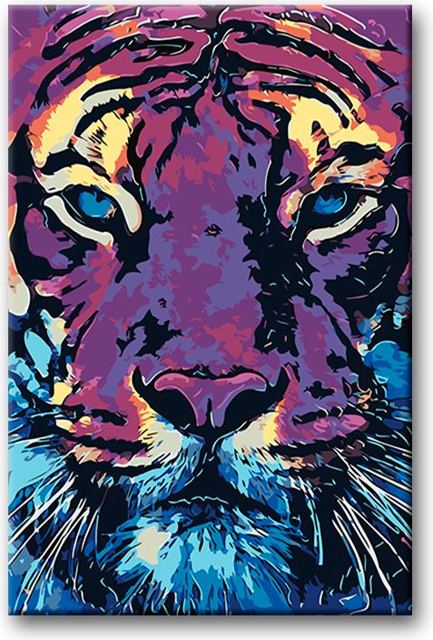 zuty Malování podle čísel - MALOVANÝ TYGR - Rozměr: 40x50 cm, Rámování: Varianta: vypnuté plátno na rám - obrázek 10