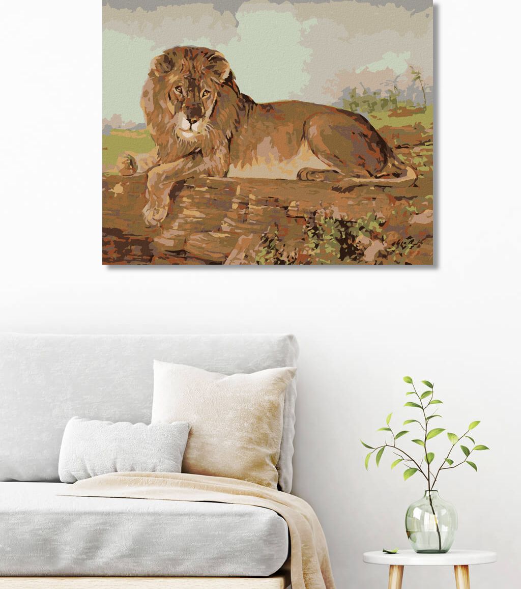 zuty Malování podle čísel - LEV NA SAVANĚ - Rozměr: 40x50 cm, Rámování: Varianta: vypnuté plátno na rám - obrázek 9